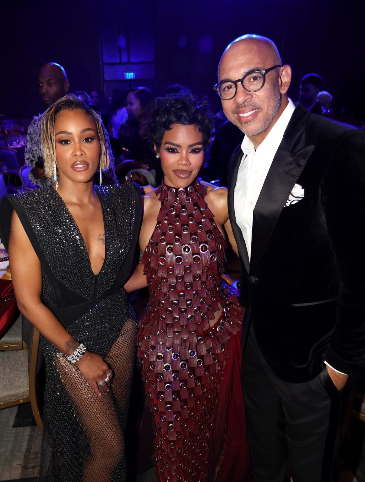 LOS ANGELES, CALIFORNIA - JANUARY 29: (L-R) Eve, Teyana Taylor, and Harvey Mason jr., CEO, the Recording Academy attend the 2026 Recording Academy Honors presented by The Black Music Collective during the 68th GRAMMY Awards on January 29, 2026 in Los Angeles, California. (Photo by Johnny Nunez/Getty Images for The Recording Academy)