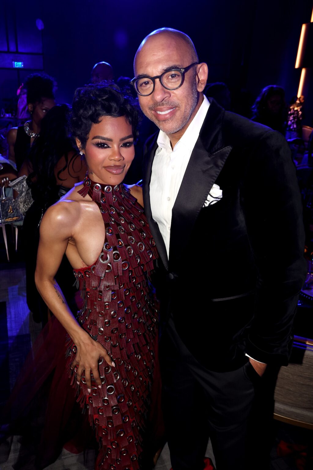 LOS ANGELES, CALIFORNIA - JANUARY 29: (L-R) Teyana Taylor and Harvey Mason jr., CEO, the Recording Academy attend the 2026 Recording Academy Honors presented by The Black Music Collective during the 68th GRAMMY Awards on January 29, 2026 in Los Angeles, California. (Photo by Johnny Nunez/Getty Images for The Recording Academy)