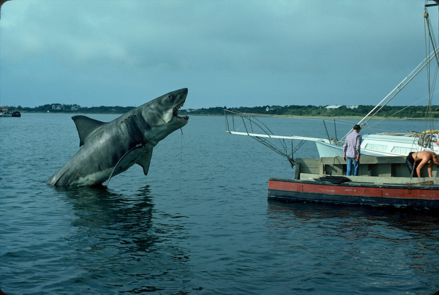 Frank Meadows photographs - Behind the scenes photograph from Jaws (1975): Image courtesy of the Margaret Herrick Library