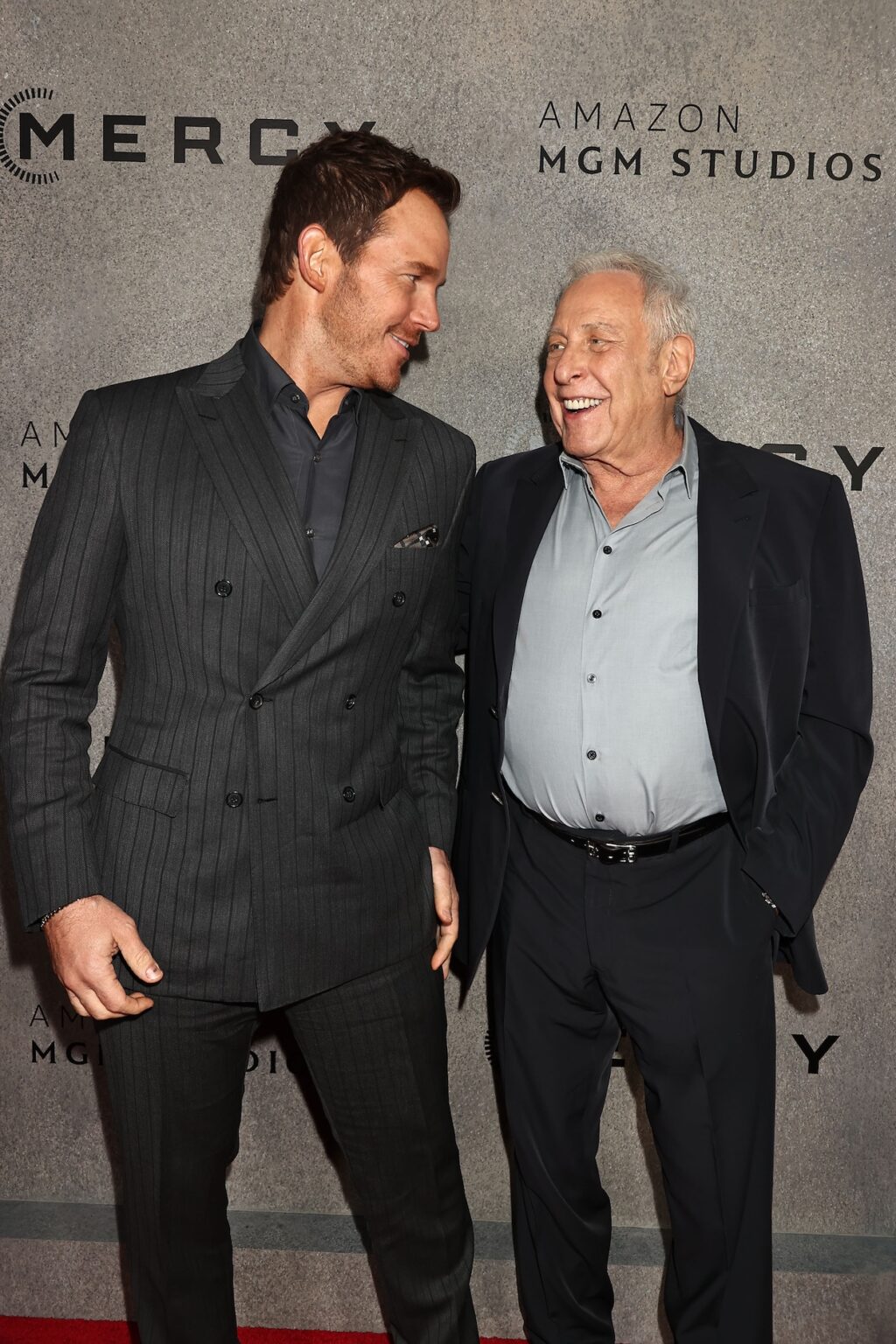New York, New York 1/20/26 New York Premiere for “ MERCY “ starring Chris Pratt , In theaters January 23 , : Chris Pratt , Charles Roven - PHOTO by: Dave Allocca / Starpix - Location: Regal AMC Lincoln
