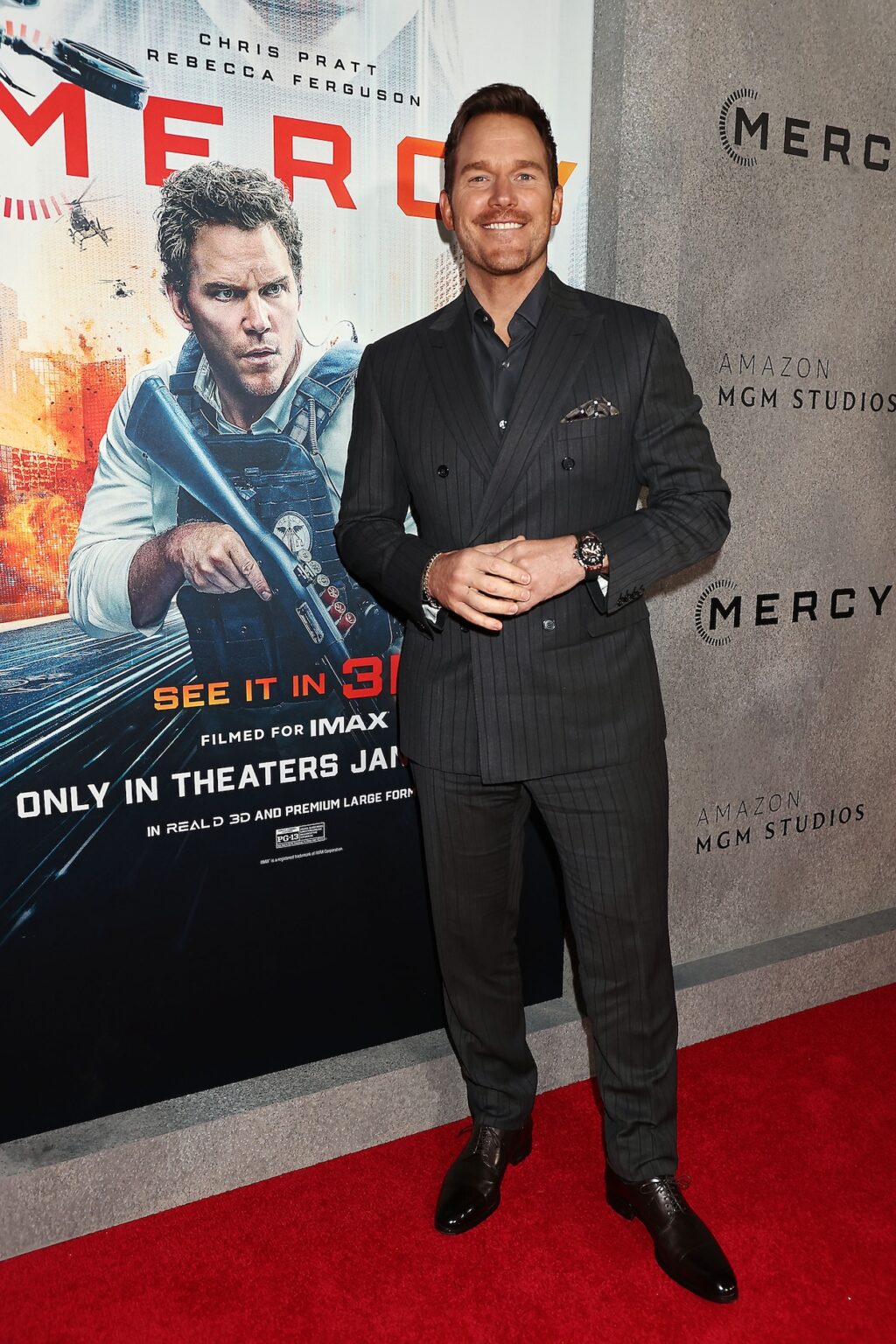 New York, New York 1/20/26 New York Premiere for “ MERCY “ starring Chris Pratt , In theaters January 23 , : Chris Pratt - PHOTO by: Dave Allocca / Starpix - Location: Regal AMC Lincoln