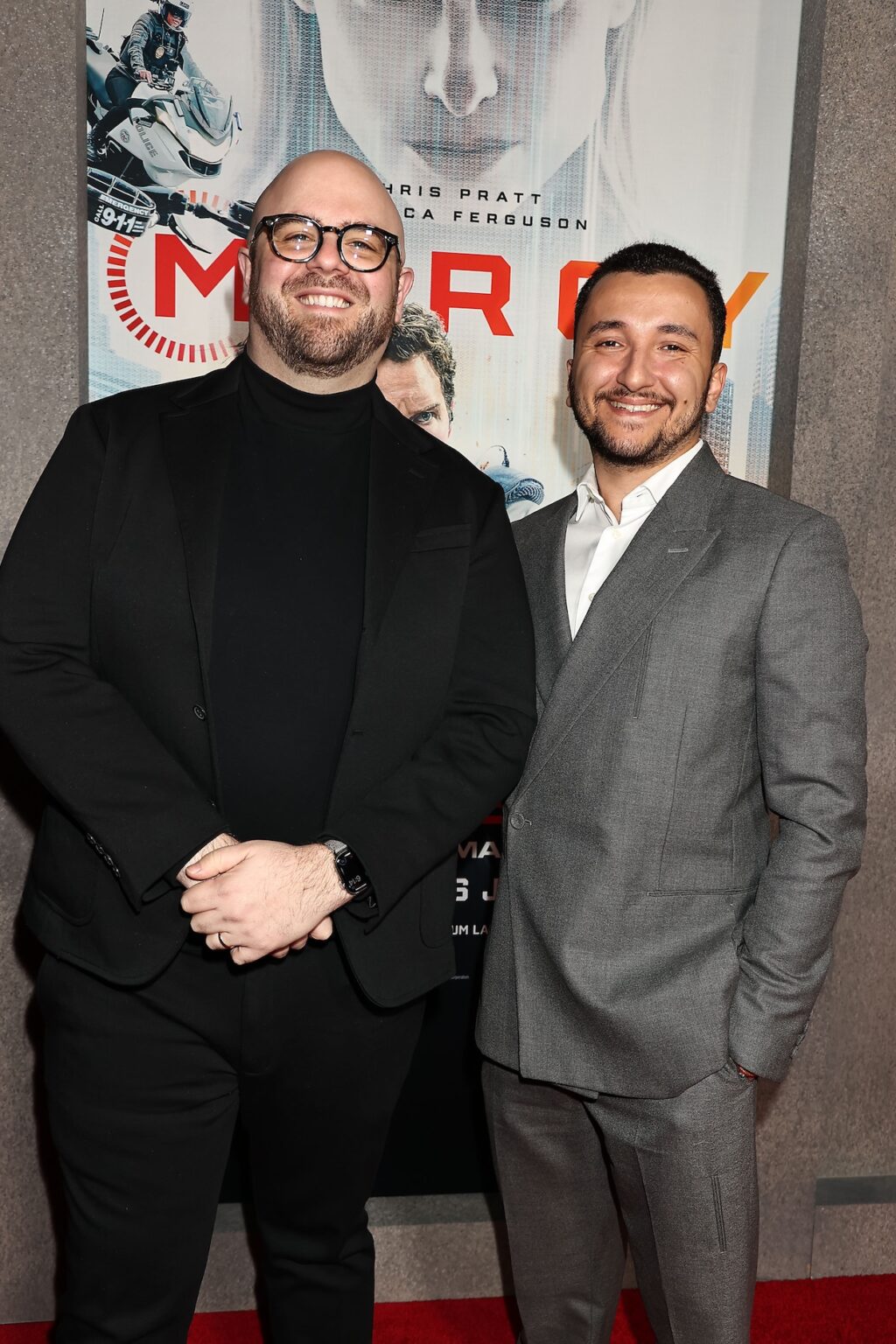 New York, New York 1/20/26 New York Premiere for “ MERCY “ starring Chris Pratt , In theaters January 23 , : Robert Amidon and Majd Nessif - PHOTO by: Dave Allocca / Starpix - Location: Regal AMC Lincoln