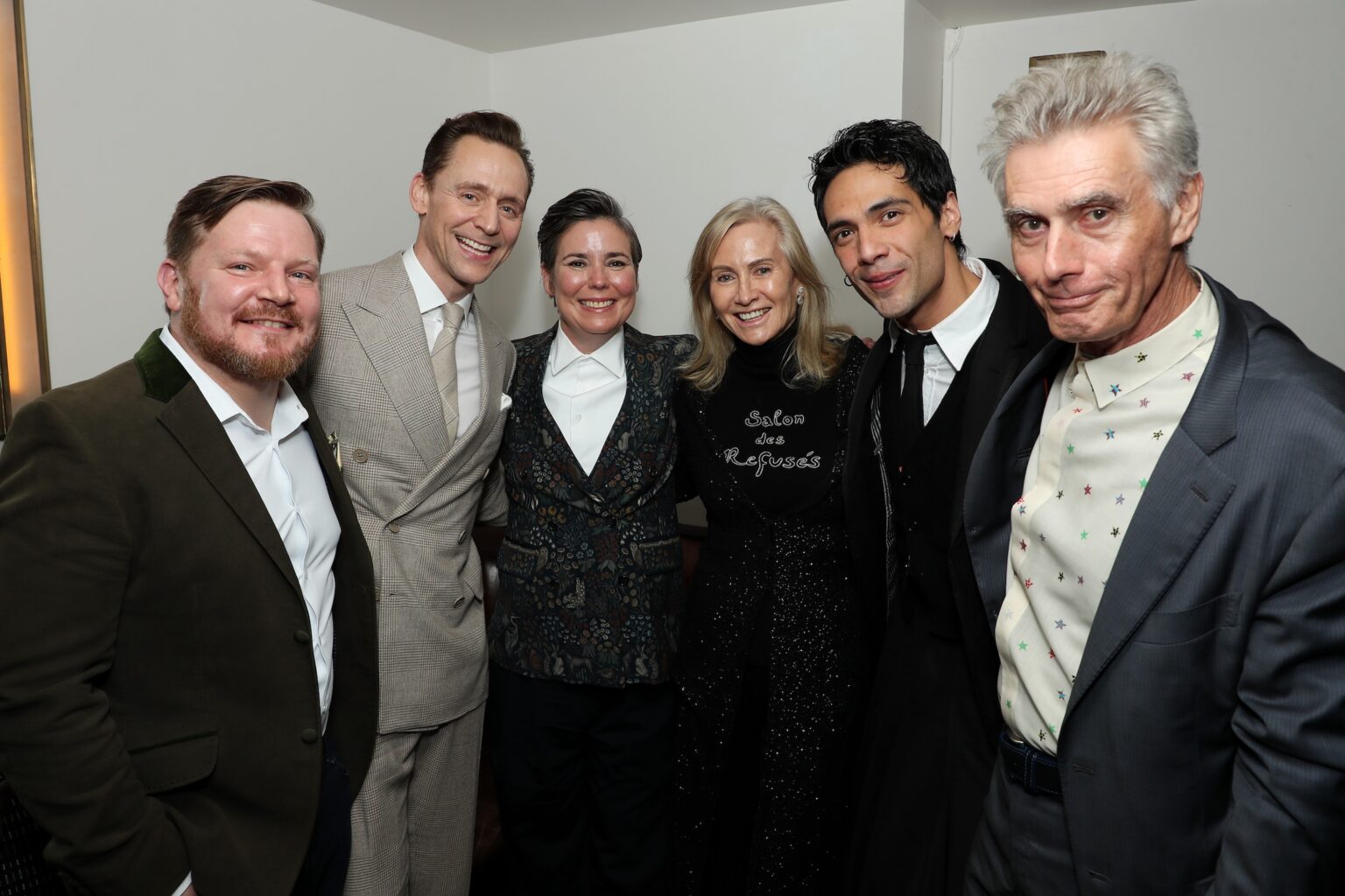New York, New York - 1/7/26 - James O'Brien, Tom Hiddleston, Georgi banks-Davies, Lady Alison Myners, Diego Calva and Stephen Garrett attends the Amazon MGM Studios Special Screening of “The Night Manager” in New York - PICTURED: James O'Brien, Tom Hiddleston, Georgi banks-Davies, Lady Alison Myners, Diego Calva and Stephen Garrett - PHOTO by: Marion Curtis / StarPix - Location: Metrograph