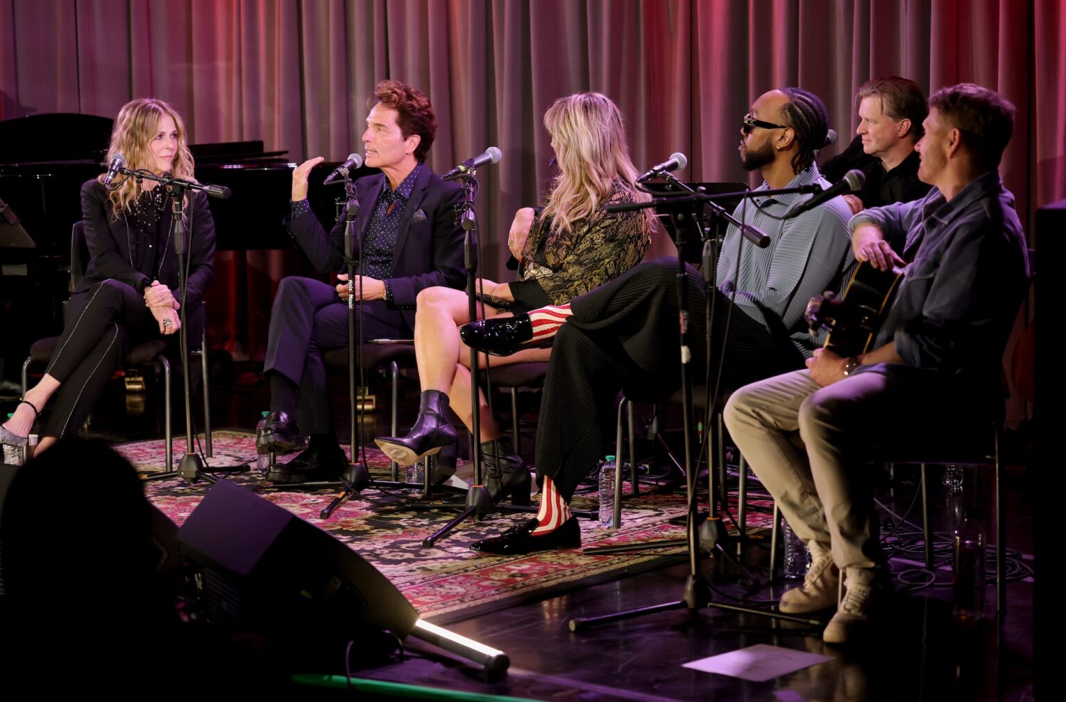 LOS ANGELES, CALIFORNIA - JANUARY 27: (L-R) Rita Wilson, Richard Marx, Grace Potter, Ant Clemons, and Shane McAnally speak during GRAMMY Studios Presents: Liner Notes during the 68th GRAMMY Awards at GRAMMY Museum on January 27, 2026 in Los Angeles, California. (Photo by Kevin Winter/Getty Images for The Recording Academy)