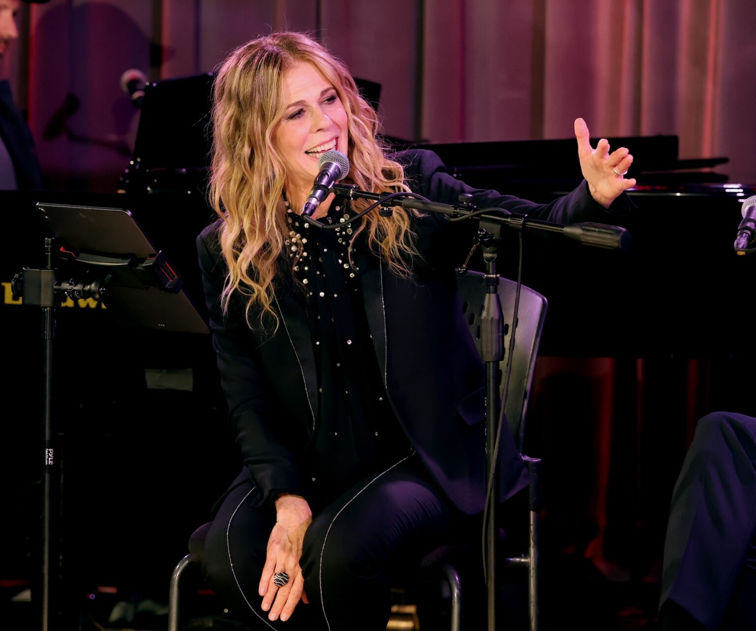 LOS ANGELES, CALIFORNIA - JANUARY 27: Rita Wilson speaks during GRAMMY Studios Presents: Liner Notes during the 68th GRAMMY Awards at GRAMMY Museum on January 27, 2026 in Los Angeles, California. (Photo by Kevin Winter/Getty Images for The Recording Academy)