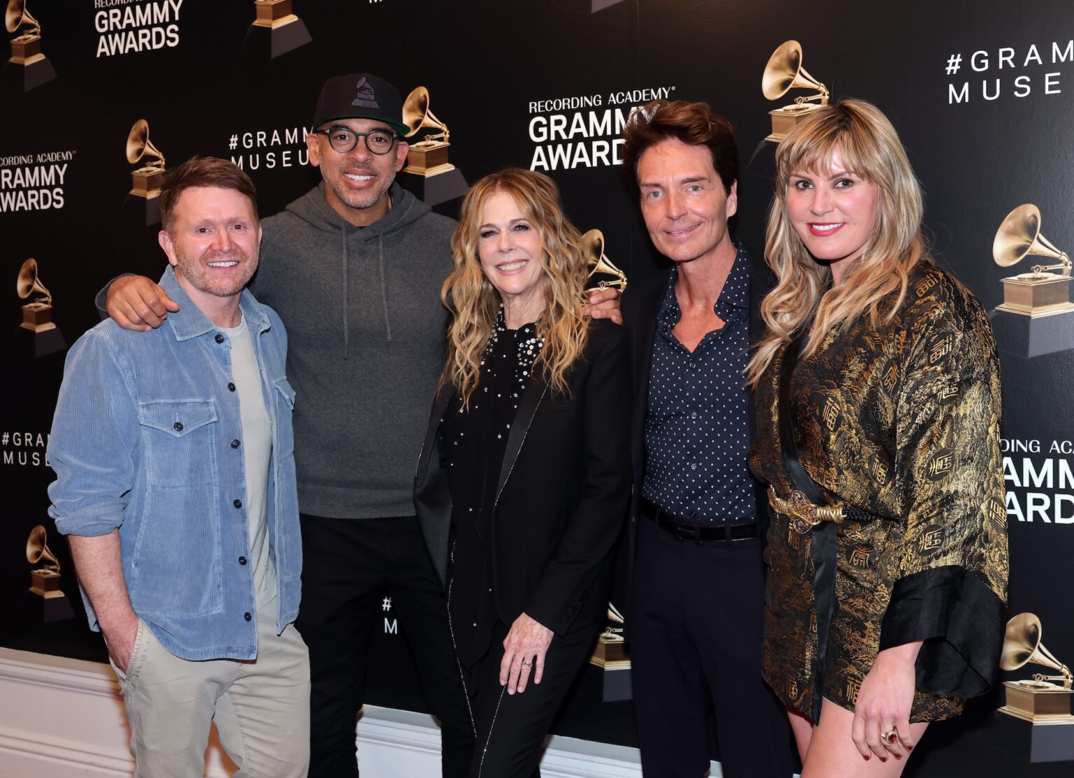 LOS ANGELES, CALIFORNIA - JANUARY 27: (L-R) Shane McAnally, Harvey Mason jr., CEO, the Recording Academy, Rita Wilson, Richard Marx and Grace Potter attend GRAMMY Studios Presents: Liner Notes during the 68th GRAMMY Awards at GRAMMY Museum on January 27, 2026 in Los Angeles, California. (Photo by Emma McIntyre/Getty Images for The Recording Academy)