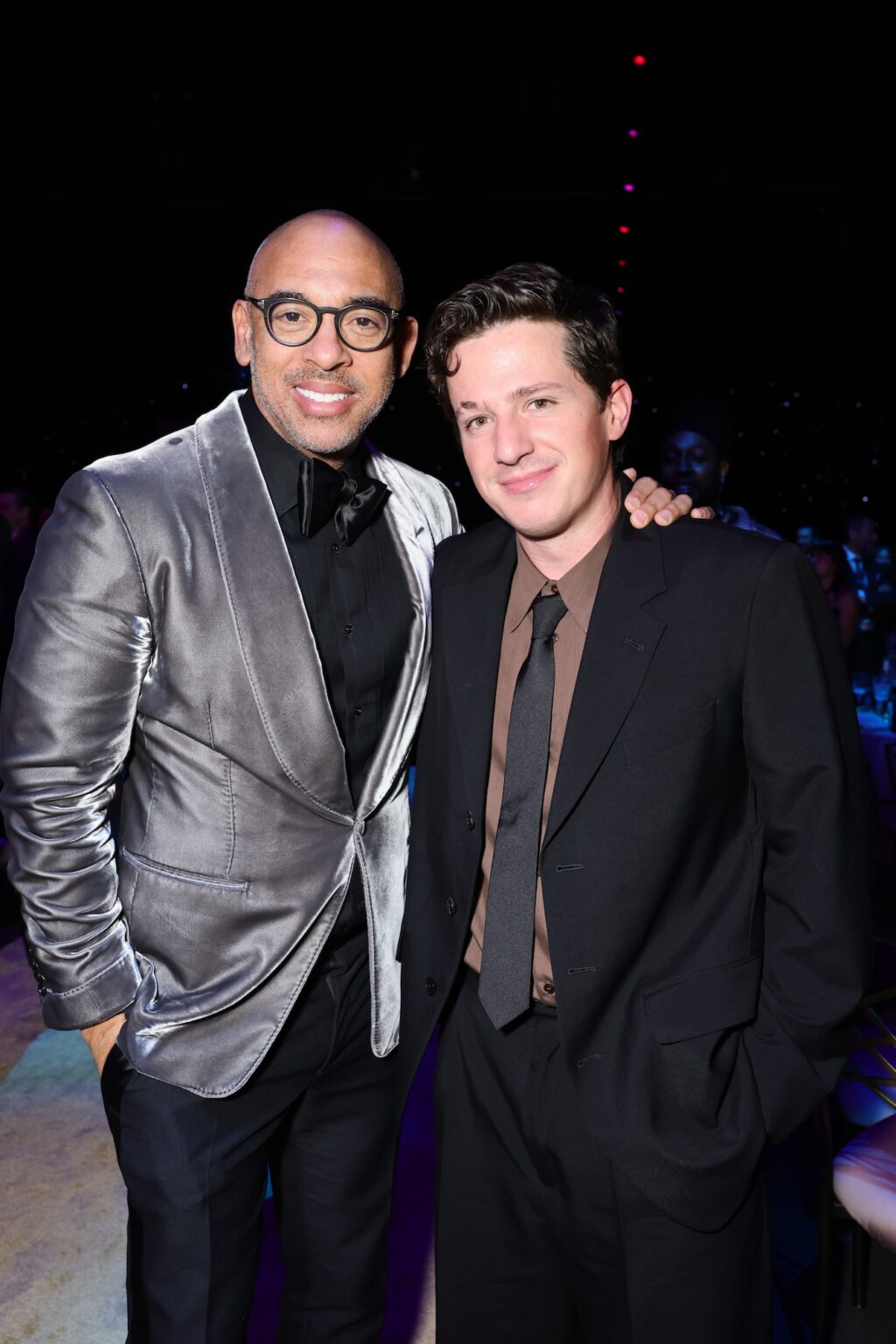 LOS ANGELES, CALIFORNIA - JANUARY 30: (L-R) Harvey Mason jr., CEO, MusiCares & Recording Academy and Charlie Puth attend 2026 MusiCares Person of the Year Honoring Mariah Carey on January 30, 2026 in Los Angeles, California. (Photo by Emma McIntyre/Getty Images for The Recording Academy)