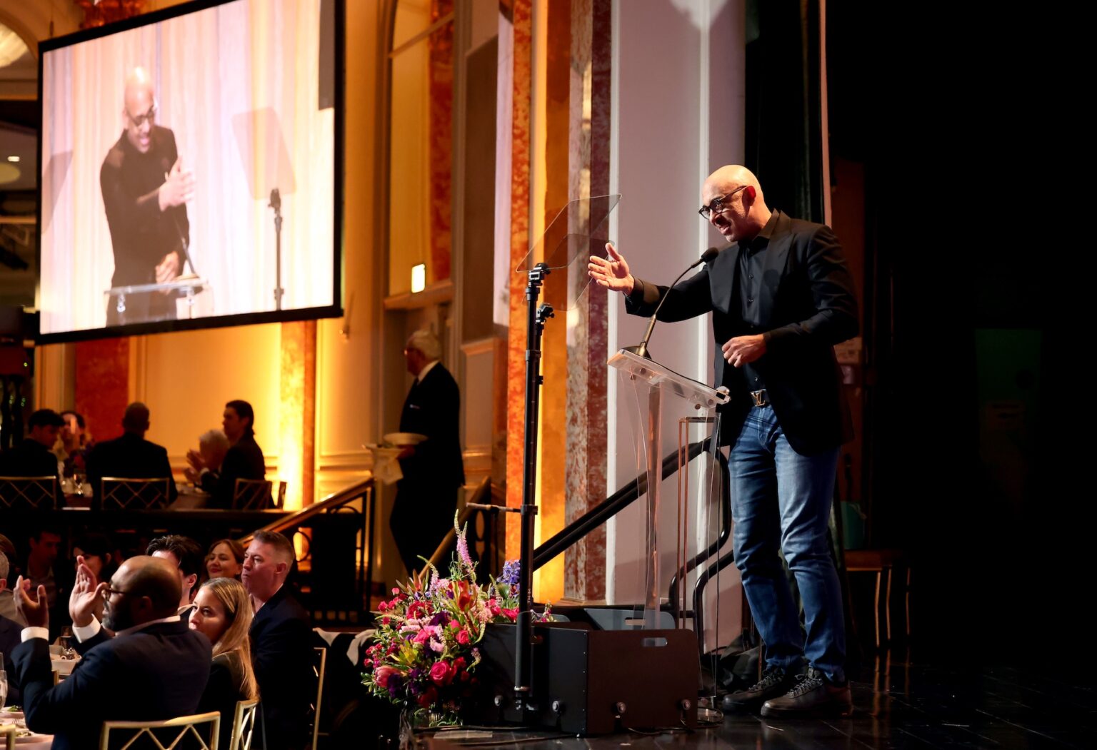 LOS ANGELES, CALIFORNIA - JANUARY 30: Harvey Mason jr., CEO, the Recording Academy, speaks onstage during the 28th Annual Entertainment Law Initiative Luncheon during the 68th GRAMMY Awards on January 30, 2026 in Los Angeles, California. (Photo by Emma McIntyre/Getty Images for The Recording Academy)