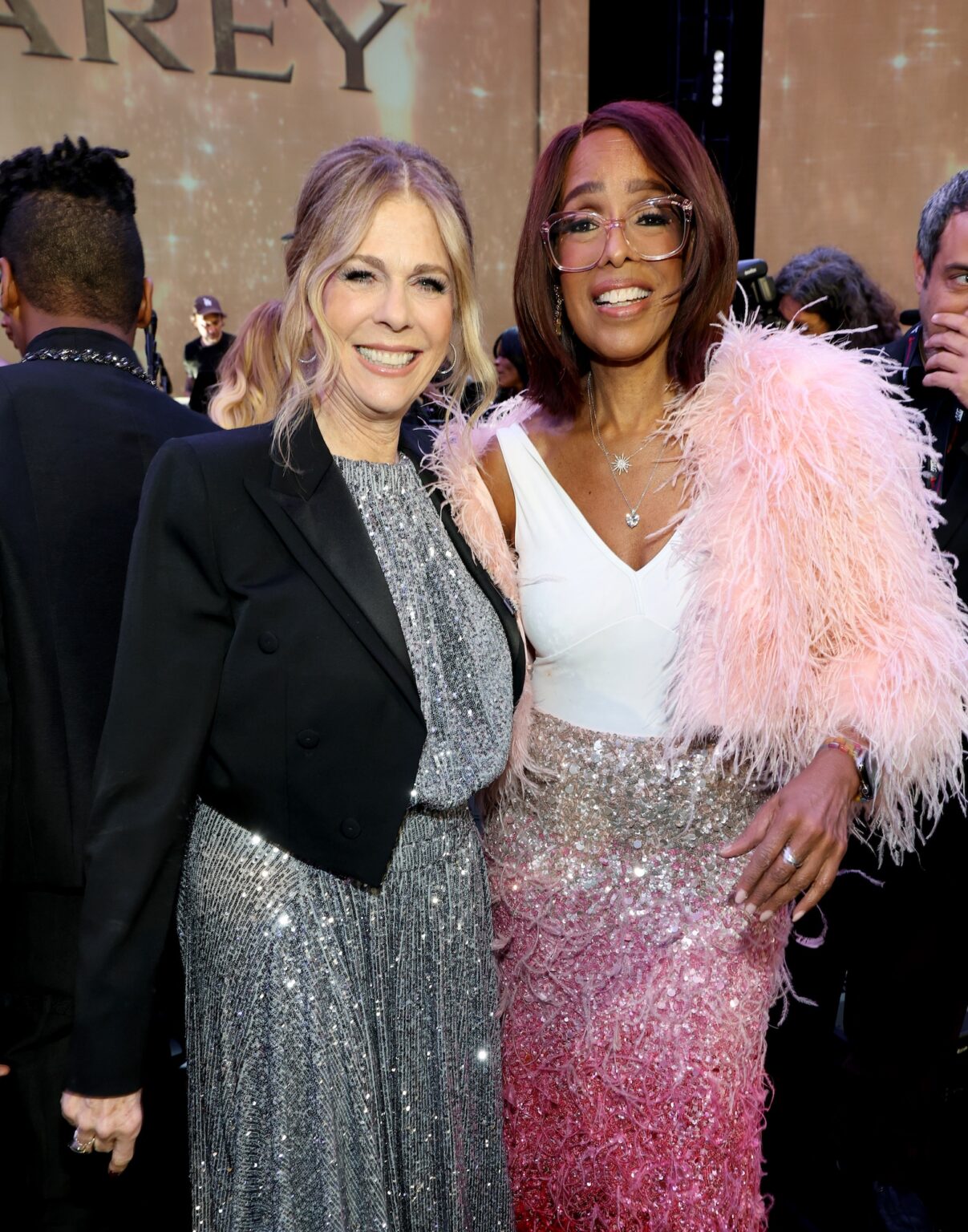 LOS ANGELES, CALIFORNIA - JANUARY 30: (L-R) Rita Wilson and Gayle King attend 2026 MusiCares Person of the Year Honoring Mariah Carey on January 30, 2026 in Los Angeles, California. (Photo by Kevin Mazur/Getty Images for The Recording Academy)