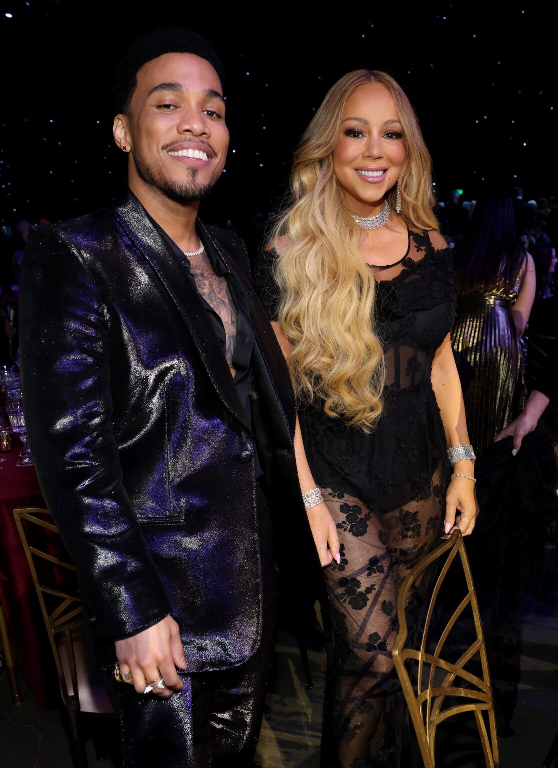 LOS ANGELES, CALIFORNIA - JANUARY 30: (L-R) Anderson .Paak and Mariah Carey attend 2026 MusiCares Person of the Year Honoring Mariah Carey on January 30, 2026 in Los Angeles, California. (Photo by Kevin Mazur/Getty Images for The Recording Academy)