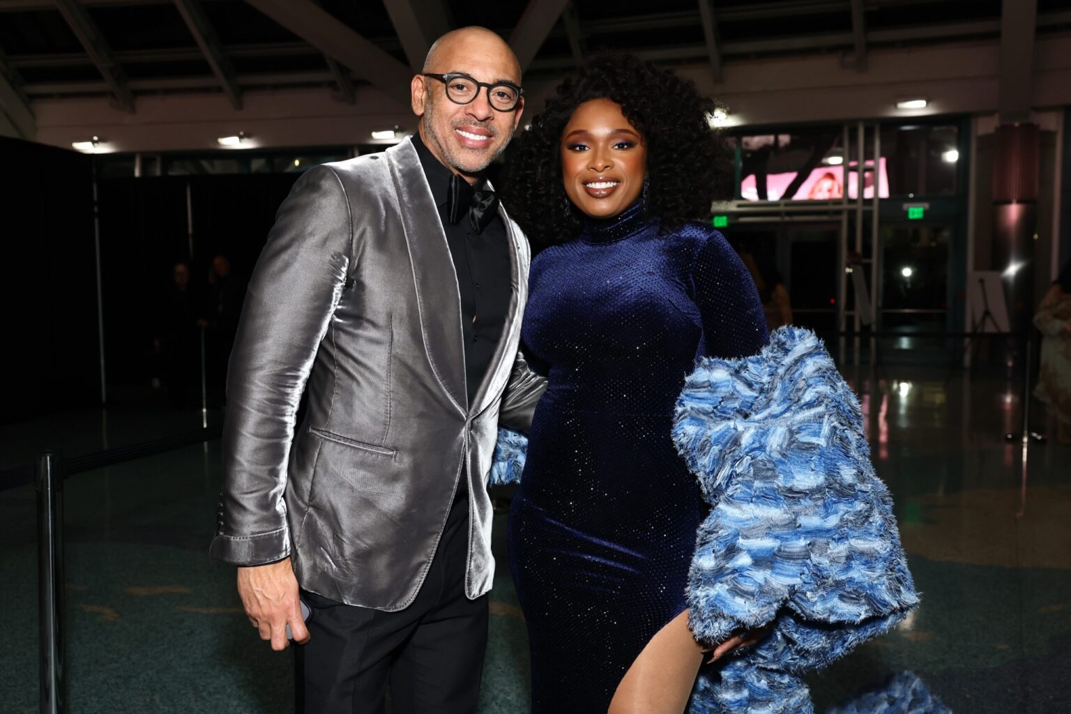 LOS ANGELES, CALIFORNIA - JANUARY 30: (L-R) Harvey Mason jr., CEO, MusiCares & Recording Academy and Jennifer Hudson attend 2026 MusiCares Person of the Year Honoring Mariah Carey on January 30, 2026 in Los Angeles, California. (Photo by Emma McIntyre/Getty Images for The Recording Academy)