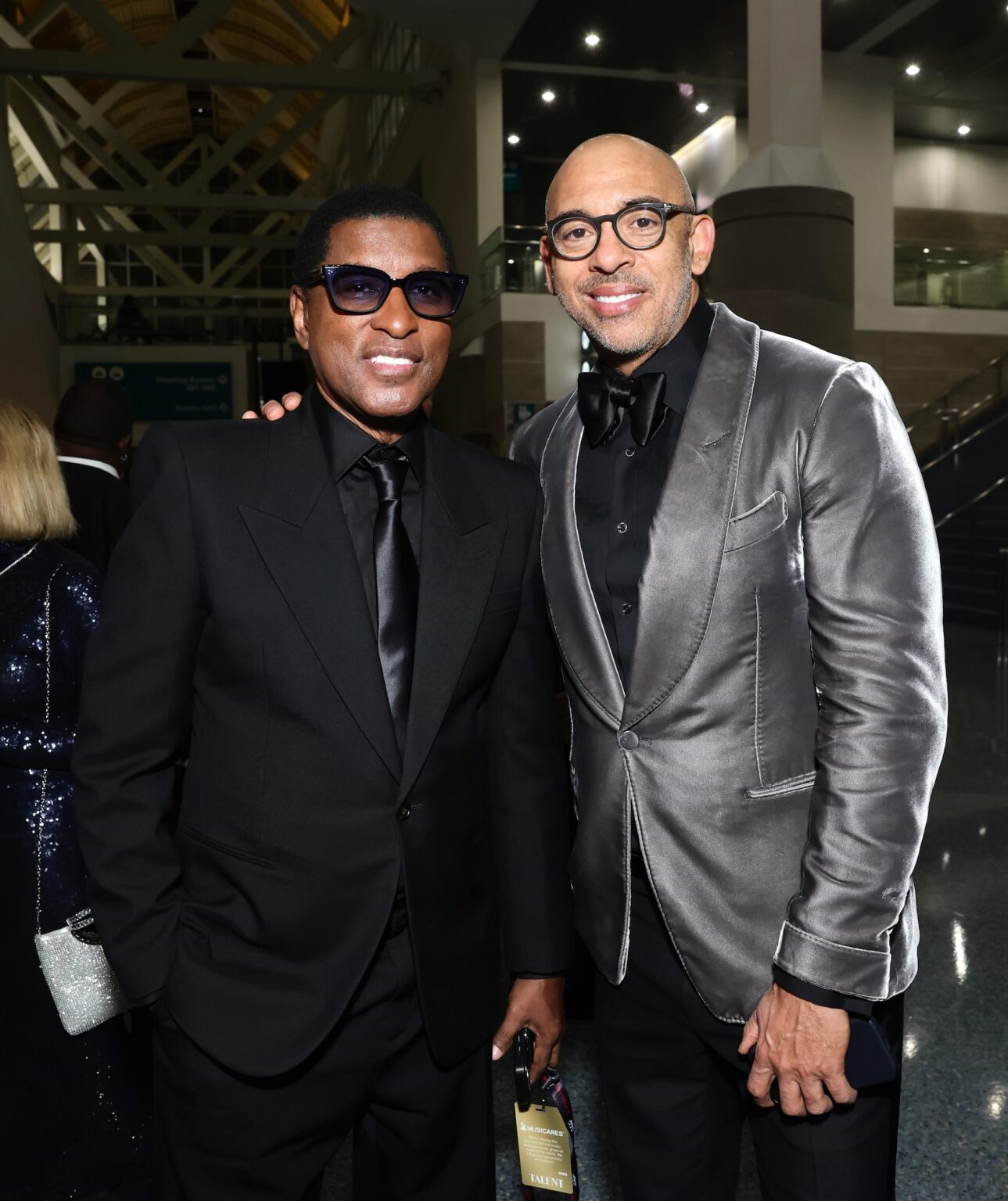 LOS ANGELES, CALIFORNIA - JANUARY 30: (L-R) Babyface and Harvey Mason jr., CEO, MusiCares & Recording Academy attend 2026 MusiCares Person of the Year Honoring Mariah Carey on January 30, 2026 in Los Angeles, California. (Photo by Emma McIntyre/Getty Images for The Recording Academy)