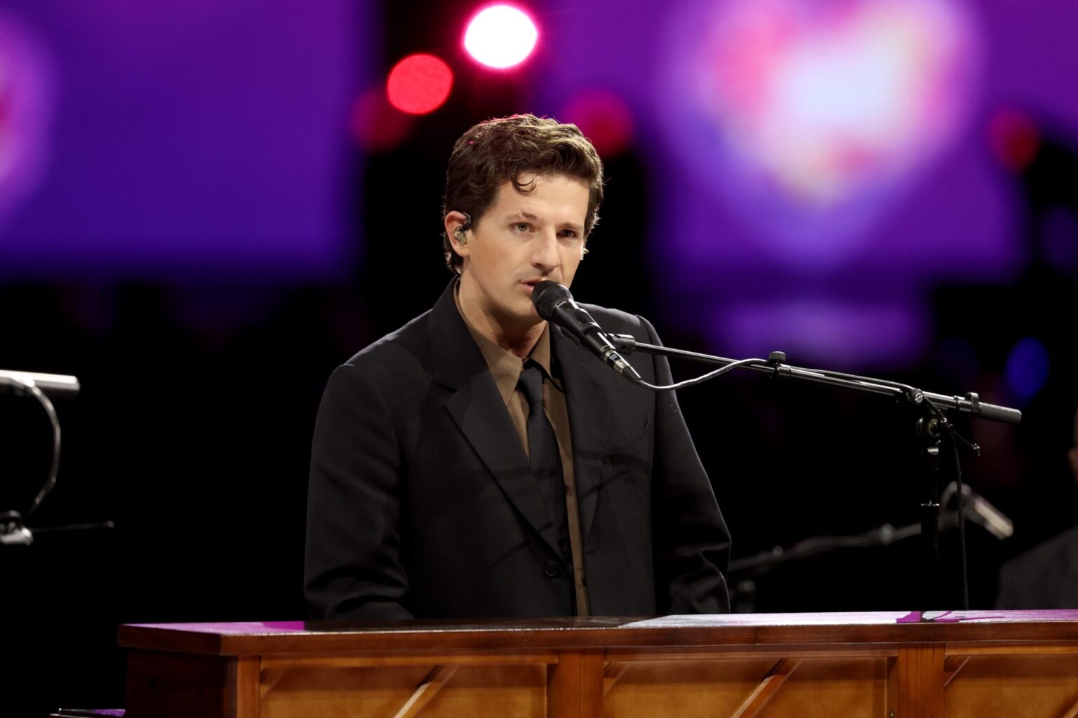 LOS ANGELES, CALIFORNIA - JANUARY 30: Charlie Puth performs onstage during 2026 MusiCares Person of the Year Honoring Mariah Carey on January 30, 2026 in Los Angeles, California. (Photo by Matt Winkelmeyer/Getty Images for The Recording Academy)