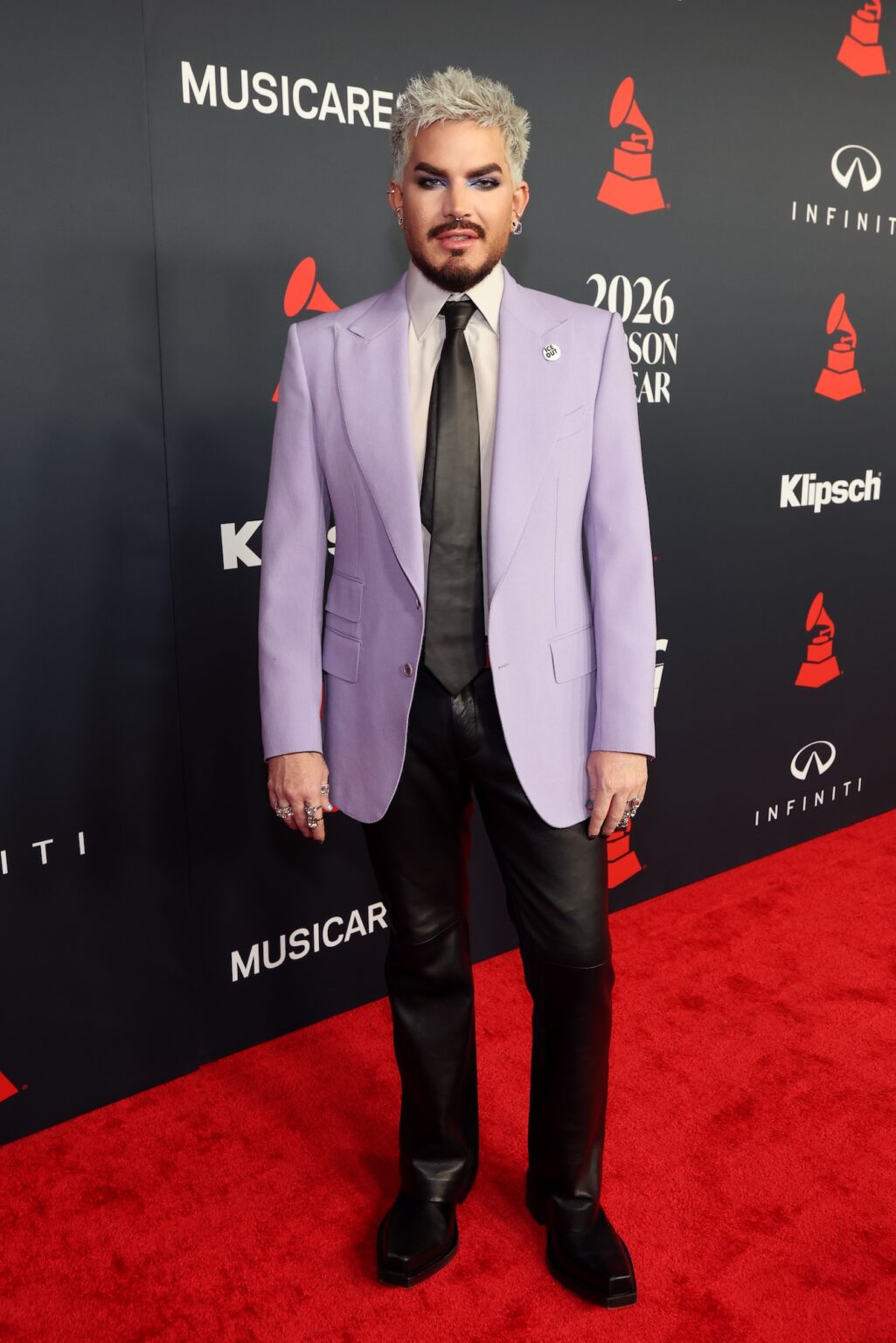 LOS ANGELES, CALIFORNIA - JANUARY 30: Adam Lambert attends 2026 MusiCares Person of the Year Honoring Mariah Carey on January 30, 2026 in Los Angeles, California. (Photo by Kevin Mazur/Getty Images for The Recording Academy)
