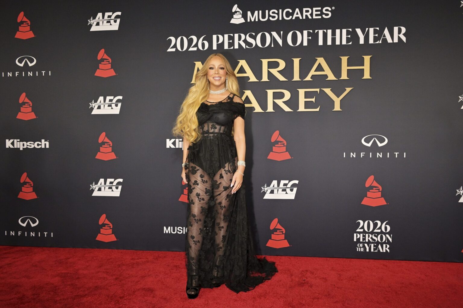 LOS ANGELES, CALIFORNIA - JANUARY 30: Mariah Carey attends 2026 MusiCares Person of the Year Honoring Mariah Carey on January 30, 2026 in Los Angeles, California. (Photo by Lester Cohen/Getty Images for The Recording Academy)