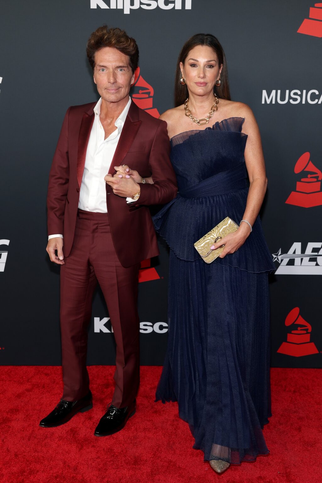 LOS ANGELES, CALIFORNIA - JANUARY 30: (L-R) Richard Marx and Daisy Fuentes attend 2026 MusiCares Person of the Year Honoring Mariah Carey on January 30, 2026 in Los Angeles, California. (Photo by Matt Winkelmeyer/Getty Images for The Recording Academy)