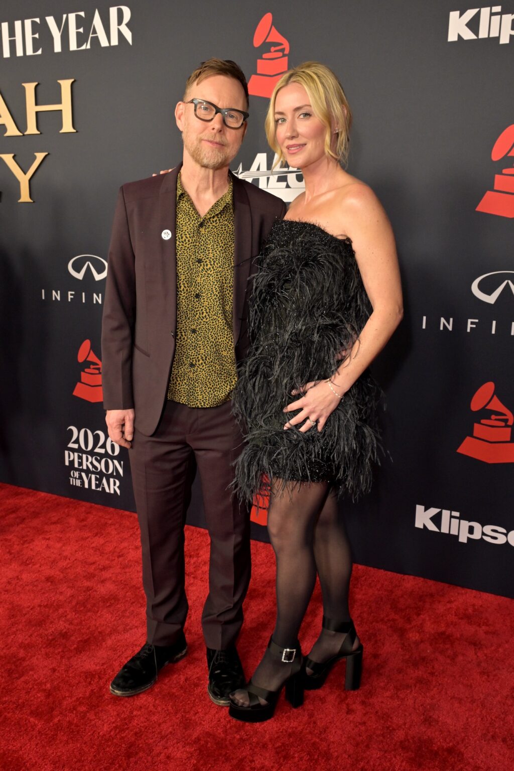 LOS ANGELES, CALIFORNIA - JANUARY 30: (L-R) Nate Mendel and Kate Jackson attend 2026 MusiCares Person of the Year Honoring Mariah Carey on January 30, 2026 in Los Angeles, California. (Photo by Lester Cohen/Getty Images for The Recording Academy)