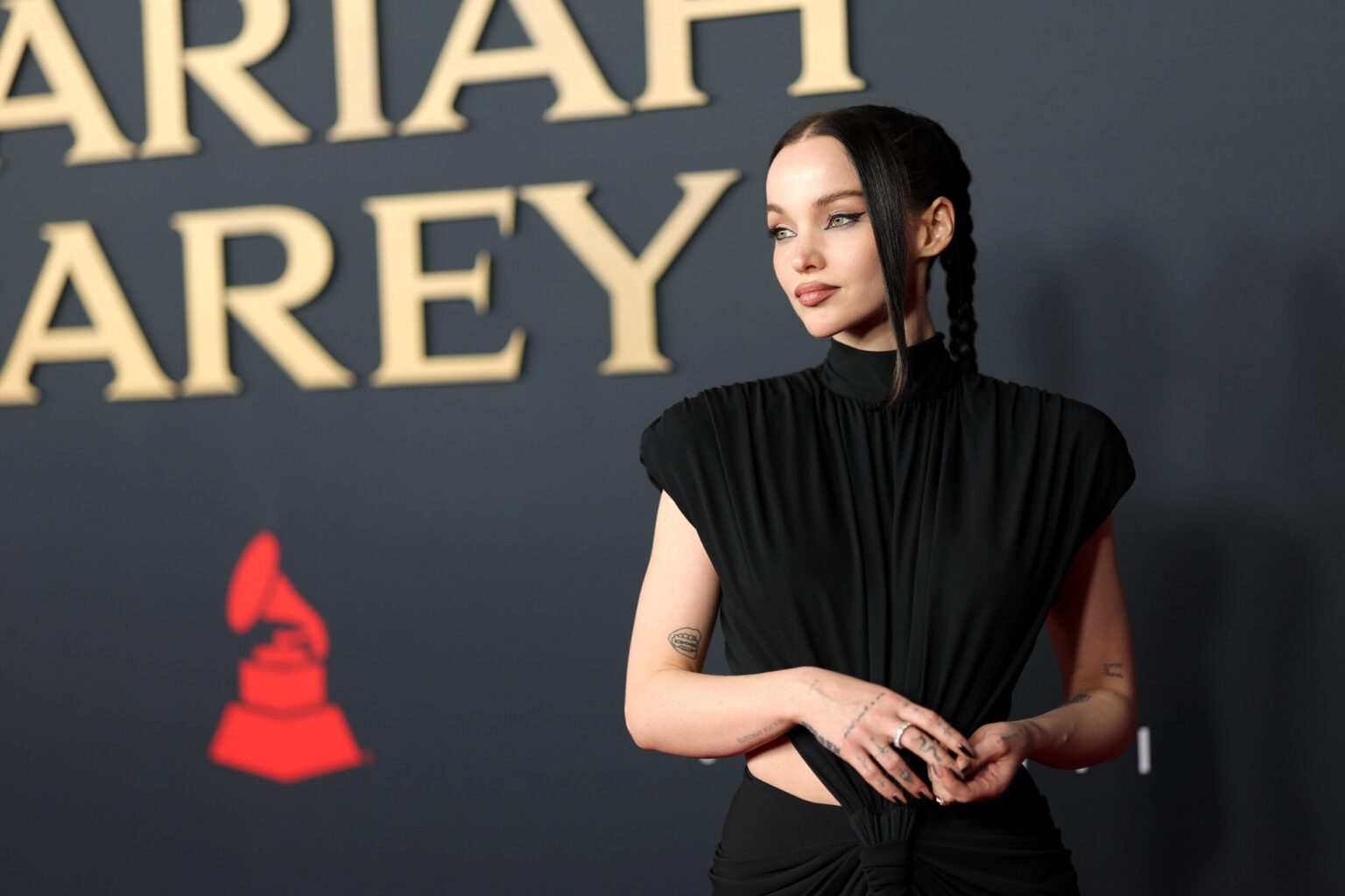 LOS ANGELES, CALIFORNIA - JANUARY 30: Dove Cameron attends 2026 MusiCares Person of the Year Honoring Mariah Carey on January 30, 2026 in Los Angeles, California. (Photo by Matt Winkelmeyer/Getty Images for The Recording Academy)