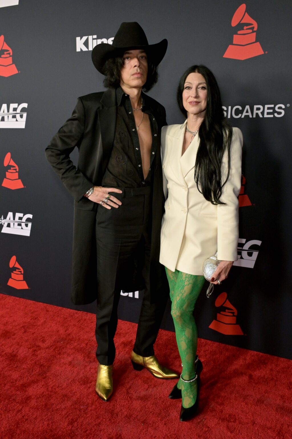 LOS ANGELES, CALIFORNIA - JANUARY 30: (L-R) Lawrence Rothman and Floria Sigismondi attend 2026 MusiCares Person of the Year Honoring Mariah Carey on January 30, 2026 in Los Angeles, California. (Photo by Lester Cohen/Getty Images for The Recording Academy)