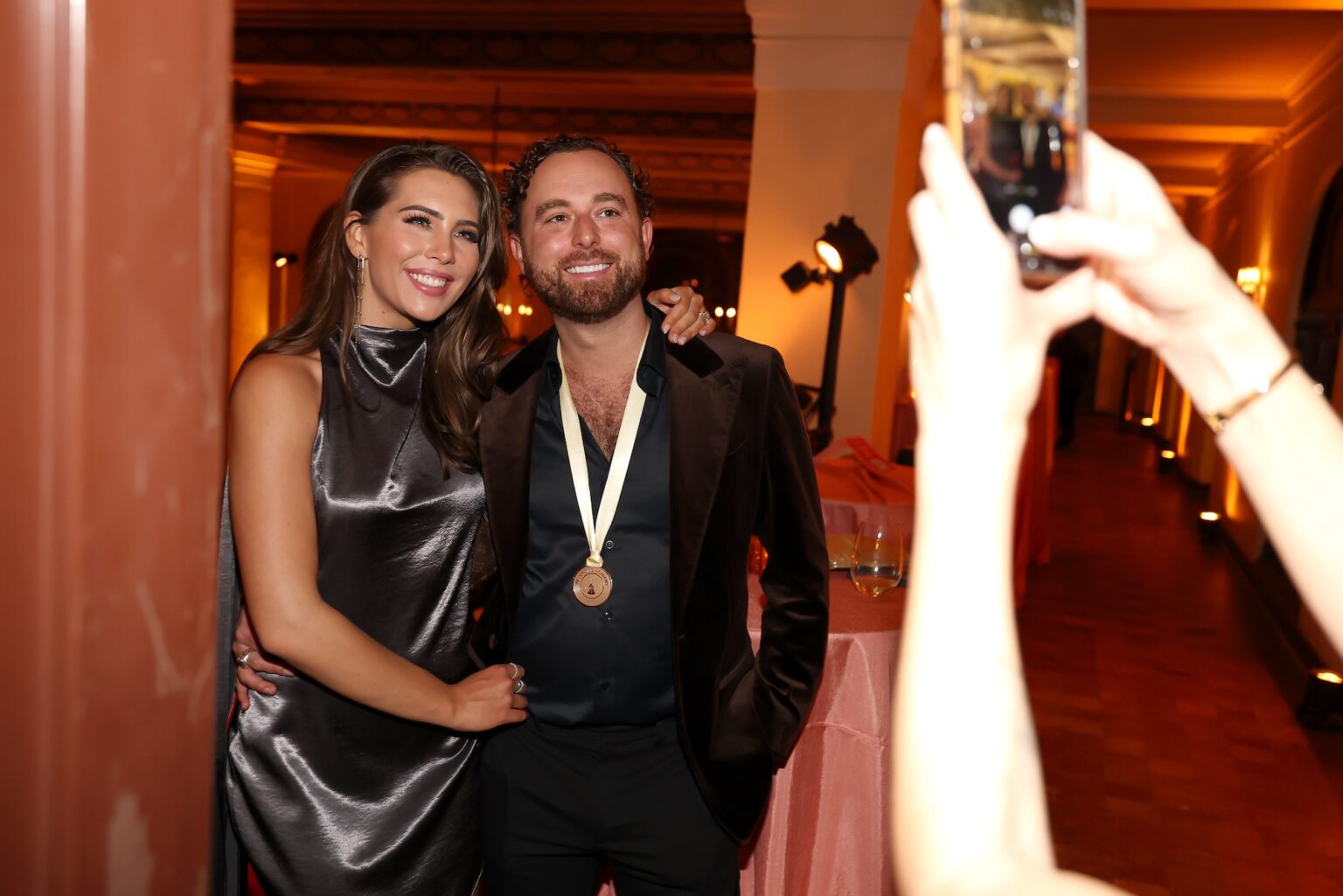 LOS ANGELES, CALIFORNIA - JANUARY 31: (L-R) Lauren Bradford and Dallas Wilson attend the Special Merit Awards Ceremony & 68th Annual GRAMMY Nominees Reception during the 68th GRAMMY Awards on January 31, 2026 in Los Angeles, California. (Photo by Mat Hayward/Getty Images for The Recording Academy)