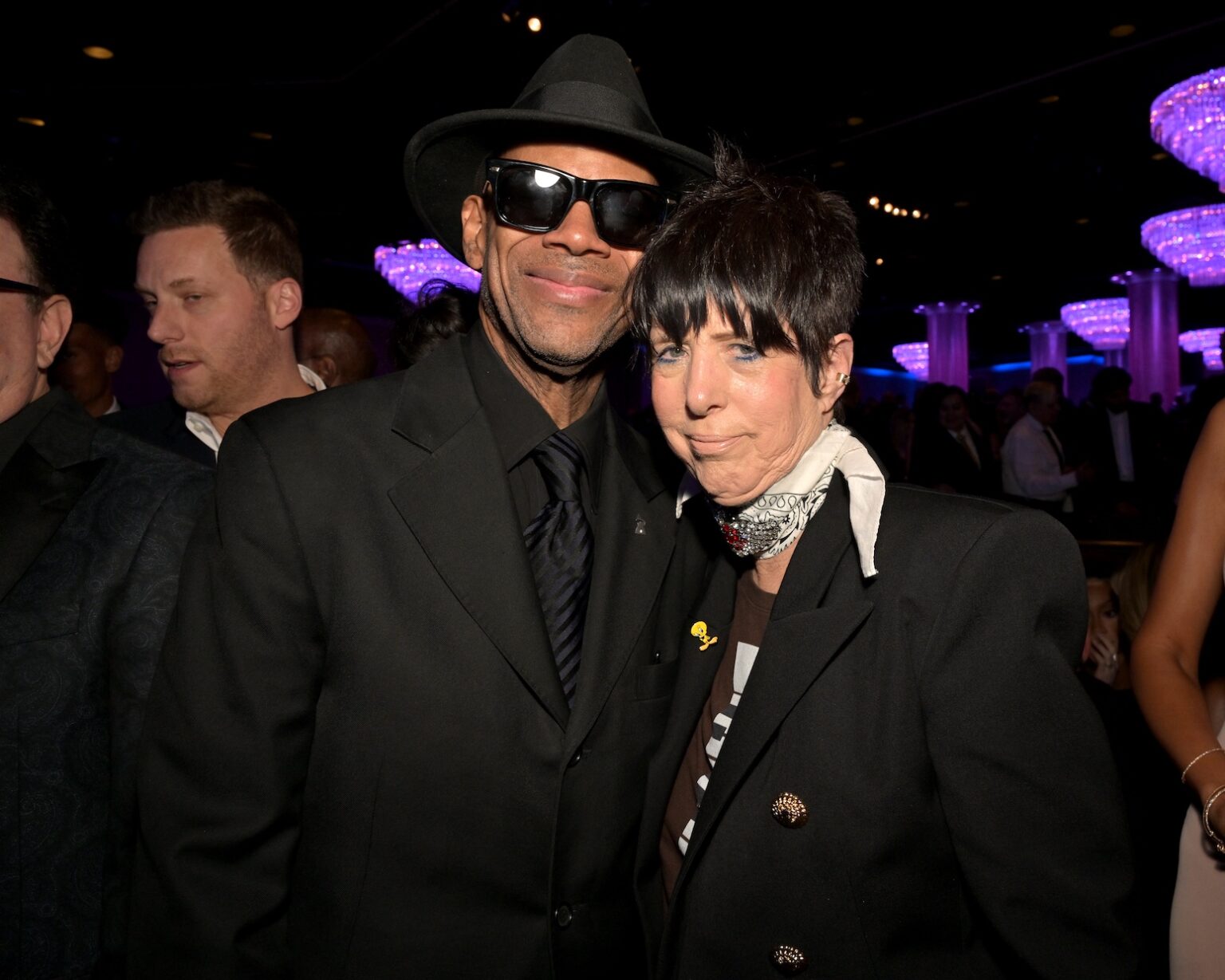 LOS ANGELES, CALIFORNIA - JANUARY 31: (L-R) Jimmy Jam and Diane Warren attend the 68th GRAMMY Awards Pre-GRAMMY Gala & GRAMMY Salute to Industry Icons Honoring Avery Lipman & Monte Lipman on January 31, 2026 in Los Angeles, California. (Photo by Lester Cohen/Getty Images for The Recording Academy)