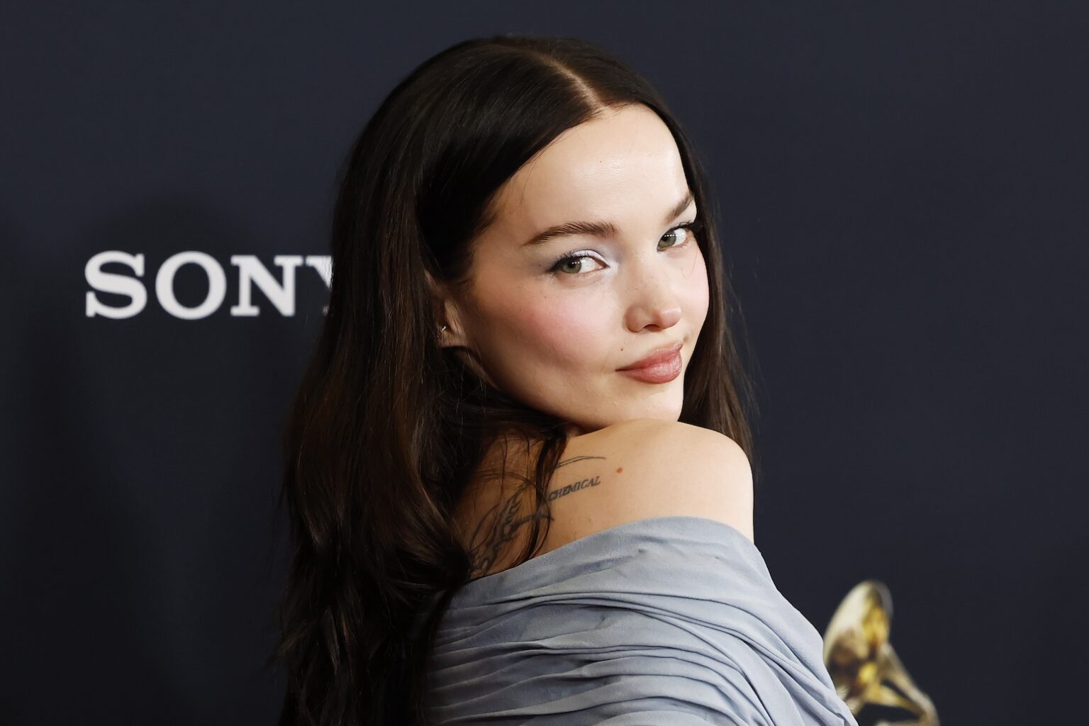 LOS ANGELES, CALIFORNIA - JANUARY 31: (L-R) Dove Cameron attend the 68th GRAMMY Awards Pre-GRAMMY Gala & GRAMMY Salute to Industry Icons Honoring Avery Lipman & Monte Lipman on January 31, 2026 in Los Angeles, California. (Photo by Leon Bennett/Getty Images for The Recording Academy)