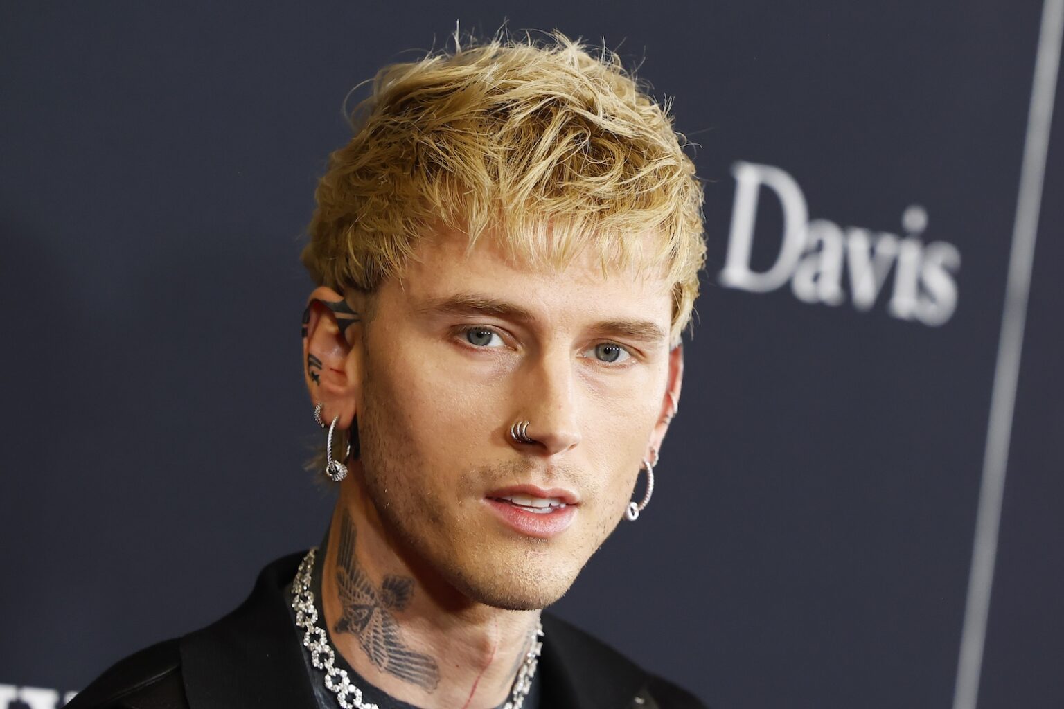 LOS ANGELES, CALIFORNIA - JANUARY 31: mgk attends the 68th GRAMMY Awards Pre-GRAMMY Gala & GRAMMY Salute to Industry Icons Honoring Avery Lipman & Monte Lipman on January 31, 2026 in Los Angeles, California. (Photo by Leon Bennett/Getty Images for The Recording Academy)
