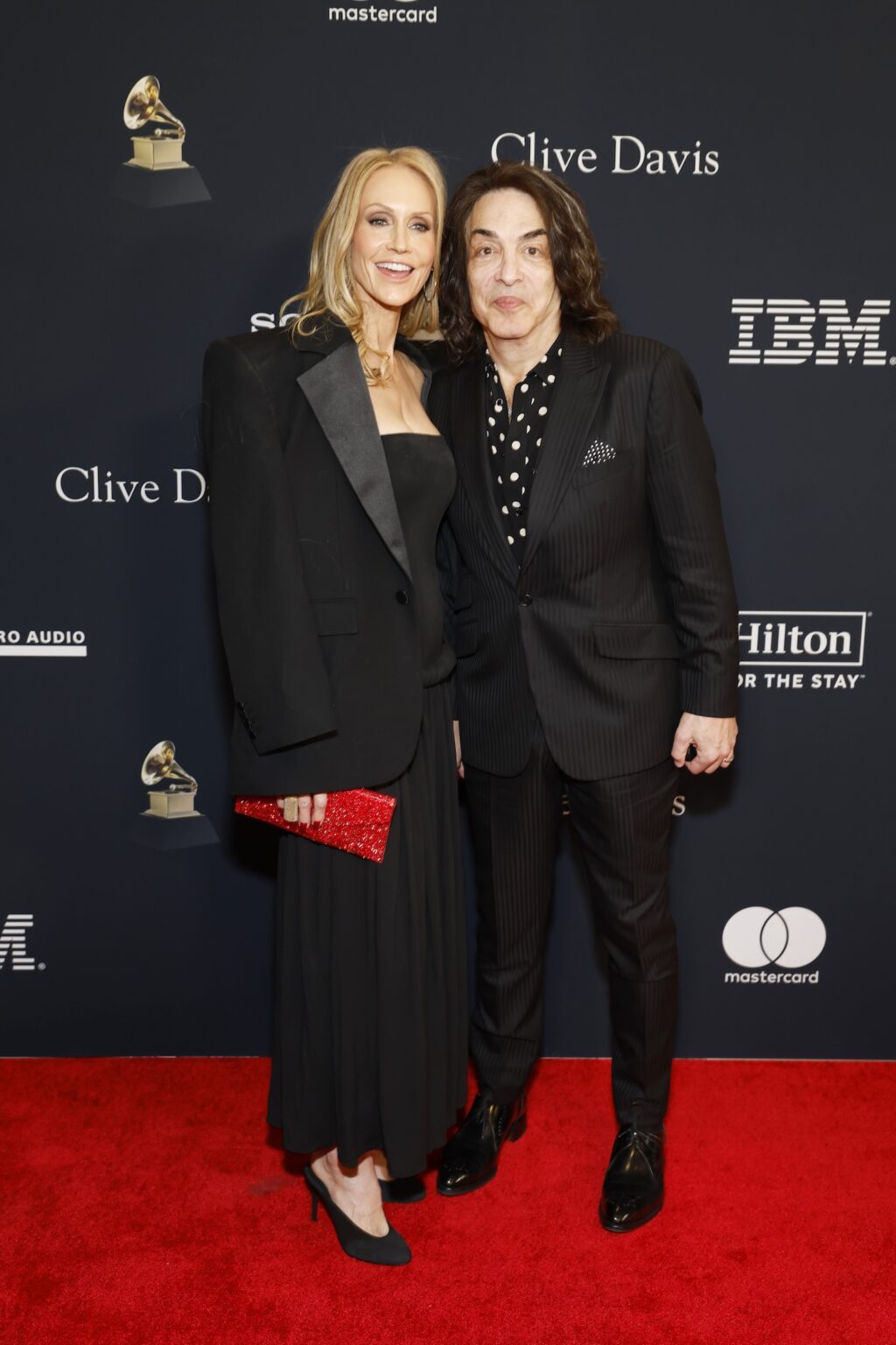 LOS ANGELES, CALIFORNIA - JANUARY 31: (L-R) Erin Stanley and Paul Stanley attend the 68th GRAMMY Awards Pre-GRAMMY Gala & GRAMMY Salute to Industry Icons Honoring Avery Lipman & Monte Lipman on January 31, 2026 in Los Angeles, California. (Photo by Leon Bennett/Getty Images for The Recording Academy)