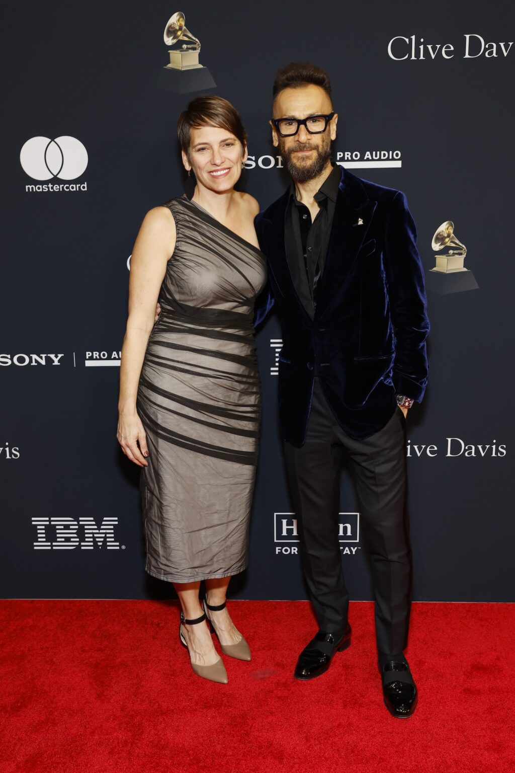 LOS ANGELES, CALIFORNIA - JANUARY 31: (L-R) Kimberly Panay and Panos A. Panay, President, the Recording Academy, attend the 68th GRAMMY Awards Pre-GRAMMY Gala & GRAMMY Salute to Industry Icons Honoring Avery Lipman & Monte Lipman on January 31, 2026 in Los Angeles, California. (Photo by Leon Bennett/Getty Images for The Recording Academy)