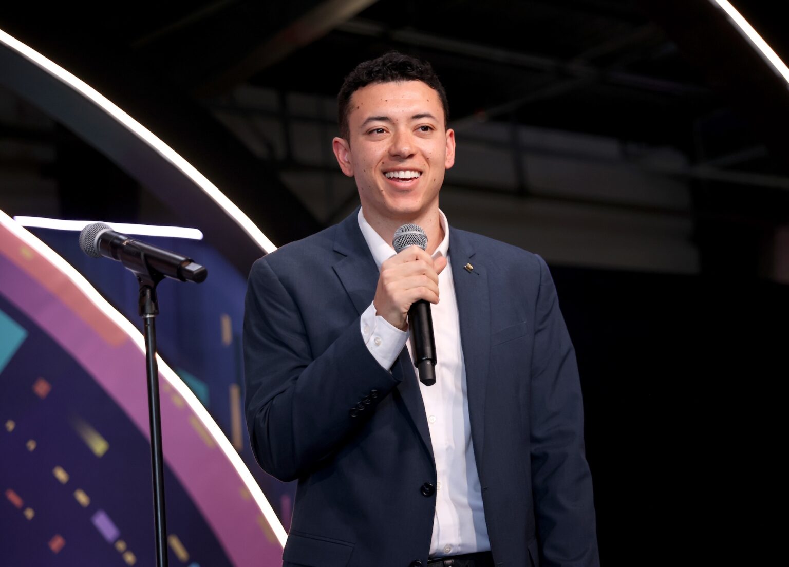 LOS ANGELES, CALIFORNIA - JANUARY 31: Ricky Lyon speaks onstage during Golden Hour at GRAMMY House during the 68th GRAMMY Awards at Rolling Greens on January 31, 2026 in Los Angeles, California. (Photo by Anna Webber/Getty Images for The Recording Academy)
