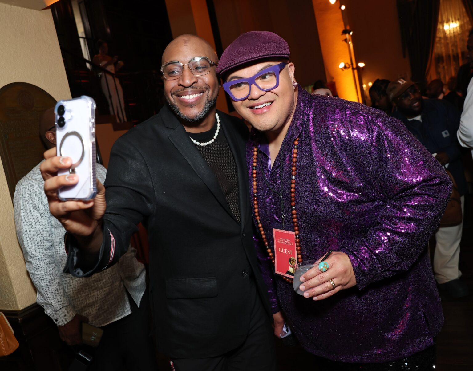 LOS ANGELES, CALIFORNIA - JANUARY 31: (L-R) Aaron Myers II and Kalani Pe'a attend the Special Merit Awards Ceremony & 68th Annual GRAMMY Nominees Reception during the 68th GRAMMY Awards on January 31, 2026 in Los Angeles, California. (Photo by Monica Schipper/Getty Images for The Recording Academy)