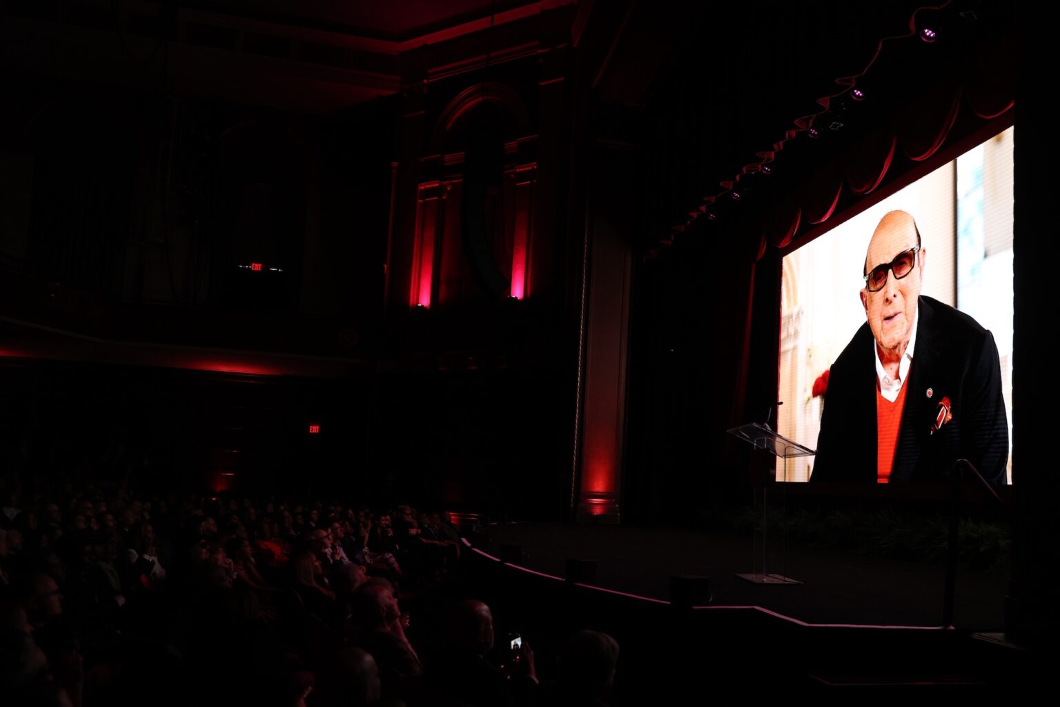LOS ANGELES, CALIFORNIA - JANUARY 31: Clive Davis speaks onscreen during the Special Merit Awards Ceremony & 68th Annual GRAMMY Nominees Reception during the 68th GRAMMY Awards on January 31, 2026 in Los Angeles, California. (Photo by Mat Hayward/Getty Images for The Recording Academy)
