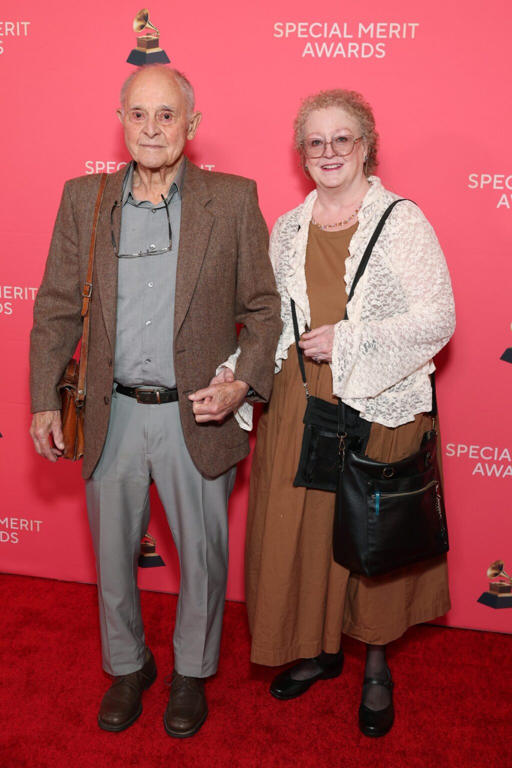 LOS ANGELES, CALIFORNIA - JANUARY 31: (L-R) John Chowning and Maureen Chowning attend the Special Merit Awards Ceremony & 68th Annual GRAMMY Nominees Reception during the 68th GRAMMY Awards on January 31, 2026 in Los Angeles, California. (Photo by Mat Hayward/Getty Images for The Recording Academy)