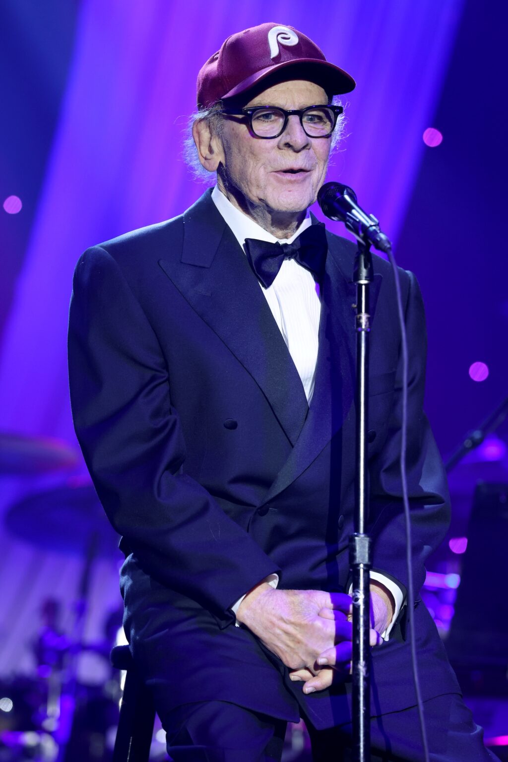 LOS ANGELES, CALIFORNIA - JANUARY 31: Art Garfunkel speaks onstage during the 68th GRAMMY Awards Pre-GRAMMY Gala & GRAMMY Salute to Industry Icons Honoring Avery Lipman & Monte Lipman on January 31, 2026 in Los Angeles, California. (Photo by Kevin Mazur/Getty Images for The Recording Academy)
