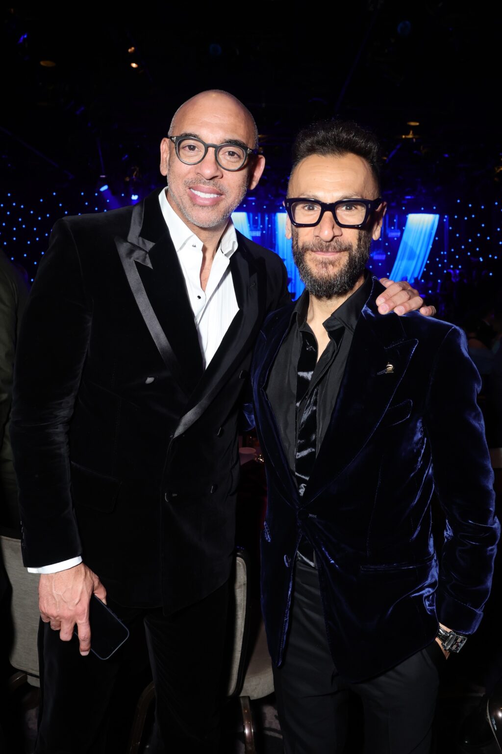 LOS ANGELES, CALIFORNIA - JANUARY 31: (L-R) Harvey Mason jr., CEO, the Recording Academy and Panos A. Panay, President, the Recording Academy attend the 68th GRAMMY Awards Pre-GRAMMY Gala & GRAMMY Salute to Industry Icons Honoring Avery Lipman & Monte Lipman on January 31, 2026 in Los Angeles, California. (Photo by Emma McIntyre/Getty Images for The Recording Academy)