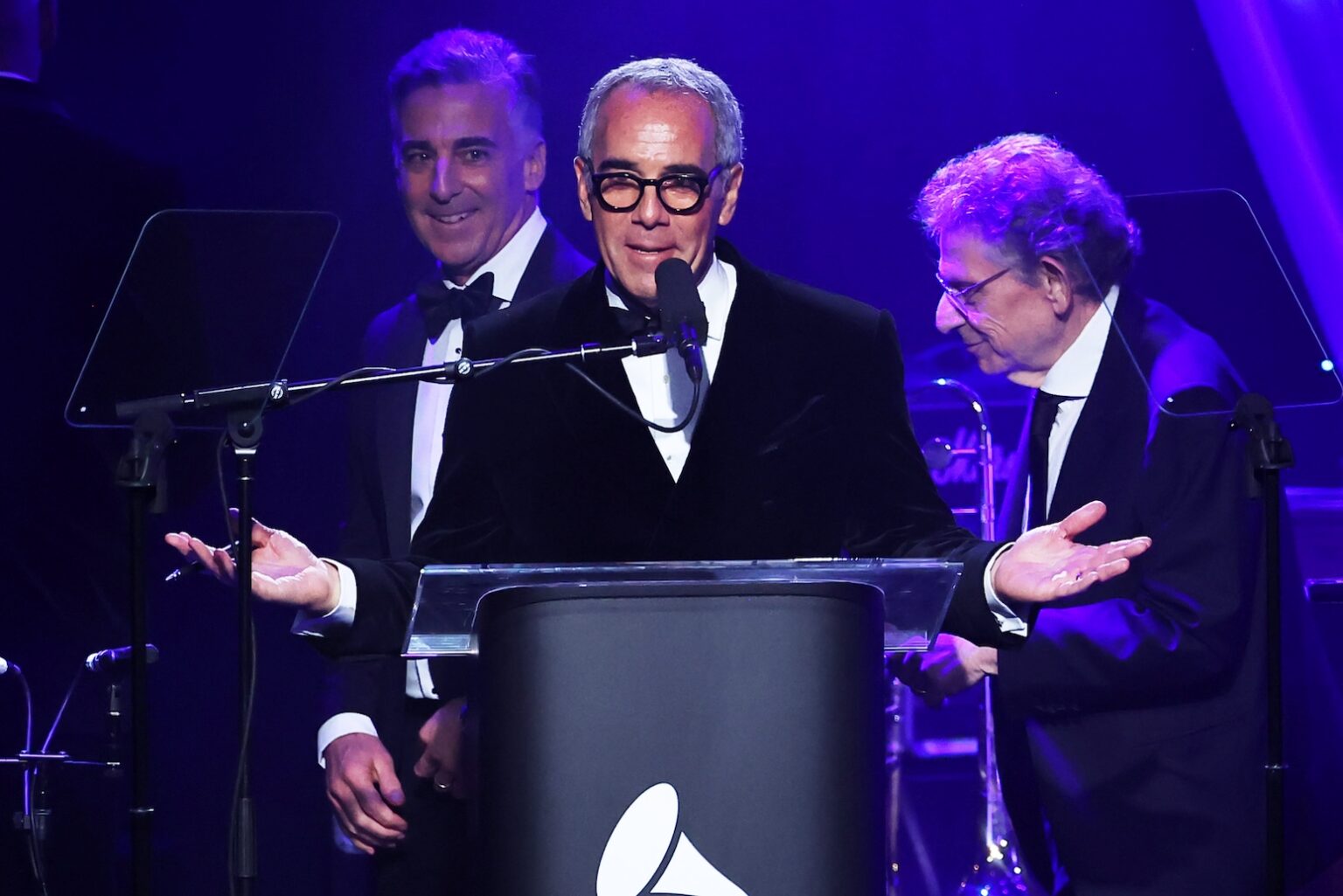 LOS ANGELES, CALIFORNIA - JANUARY 31: Honoree Monte Lipman speaks onstage during the 68th GRAMMY Awards Pre-GRAMMY Gala & GRAMMY Salute to Industry Icons Honoring Avery Lipman & Monte Lipman on January 31, 2026 in Los Angeles, California. (Photo by Leon Bennett/Getty Images for The Recording Academy)
