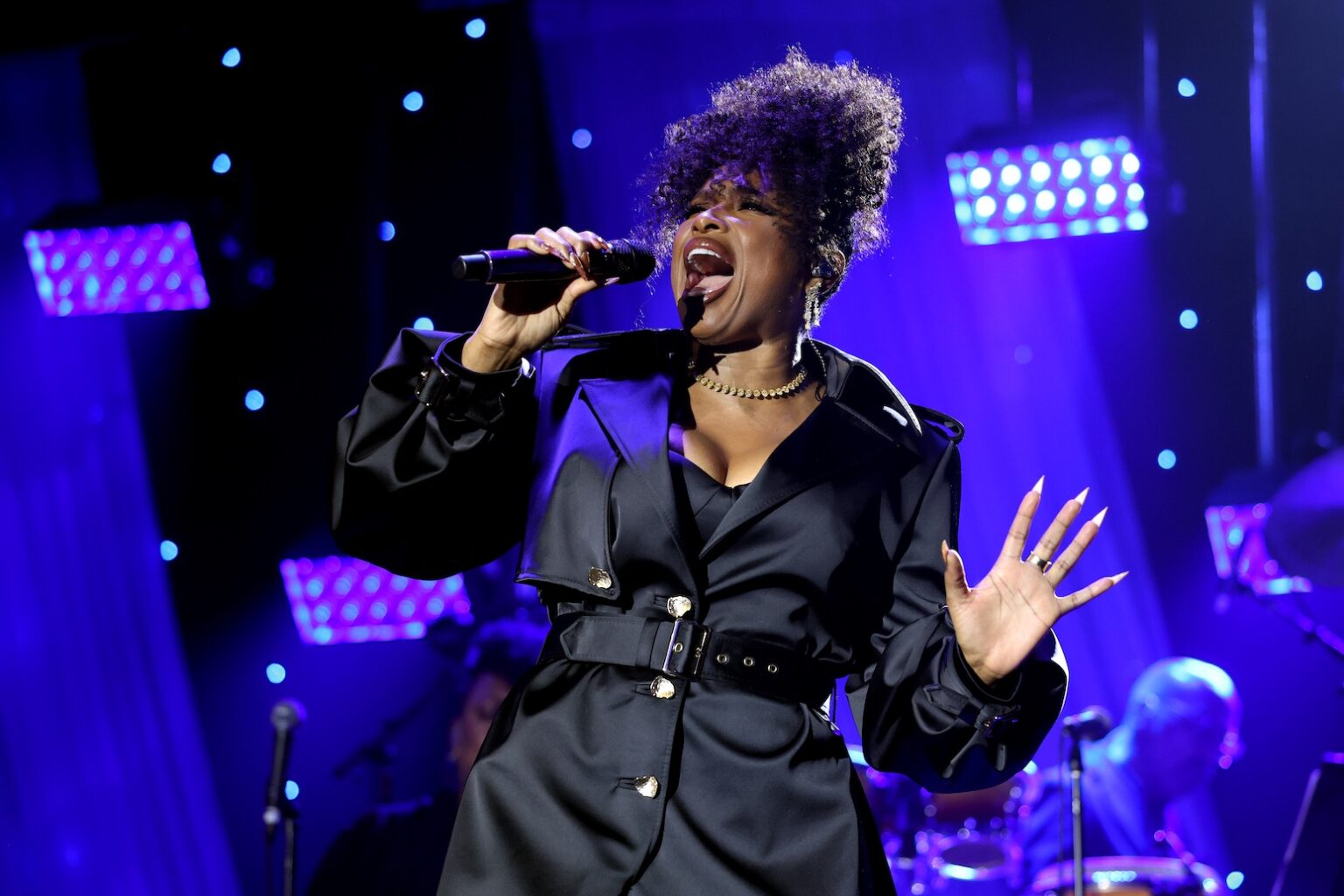 LOS ANGELES, CALIFORNIA - JANUARY 31: Jennifer Hudson performs onstage during the 68th GRAMMY Awards Pre-GRAMMY Gala & GRAMMY Salute to Industry Icons Honoring Avery Lipman & Monte Lipman on January 31, 2026 in Los Angeles, California. (Photo by Kevin Mazur/Getty Images for The Recording Academy)