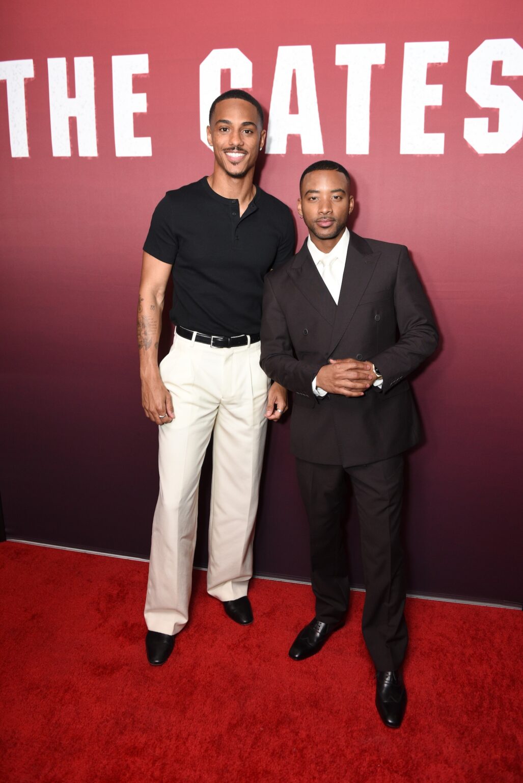 LOS ANGELES, CALIFORNIA - FEBRUARY 24: Keith Powers and Algee Smith attend Lionsgate's "The Gates" LA screening at Westwood iPic Theaters on February 24, 2026 in Los Angeles, California. (Photo by Vivien Killilea/Getty Images for Lionsgate)