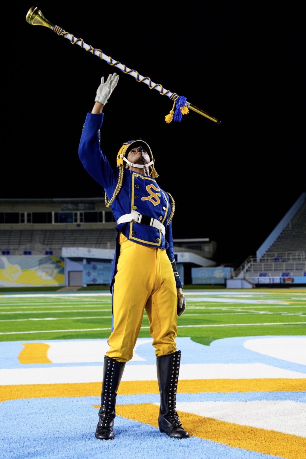 BATON ROUGE, LOUISIANA - FEBRUARY 05: Southern University Marching Band performs at A.W. Mumford Stadium on February 05, 2026 in Baton Rouge, Louisiana. (Photo by Erika Goldring/Getty Images for Lionsgate)