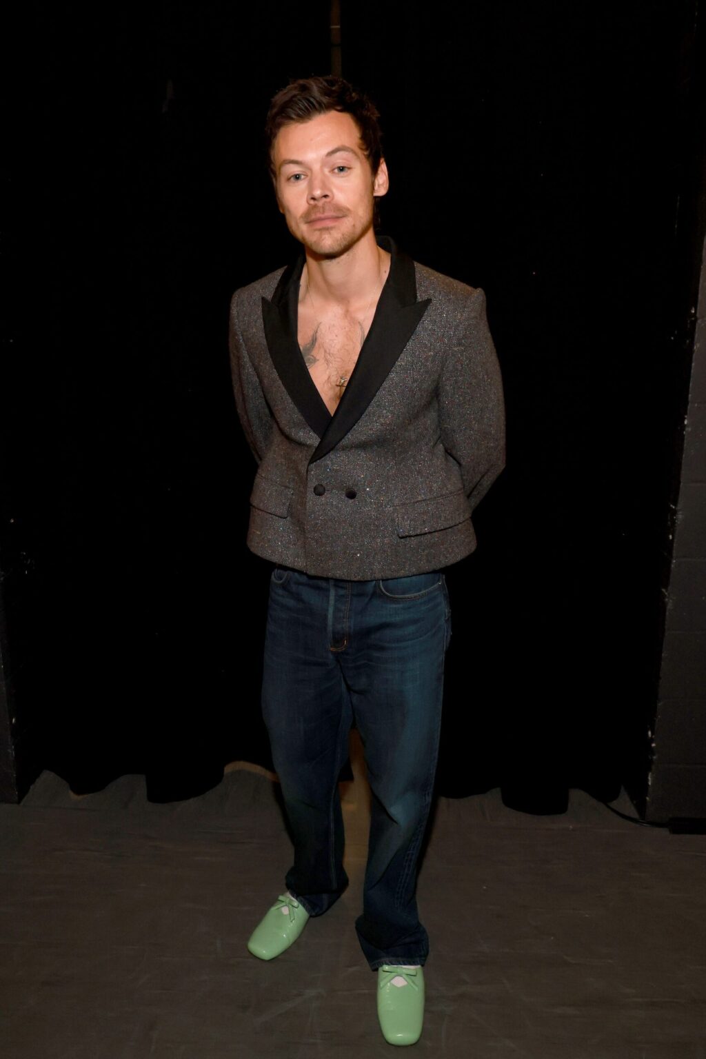 LOS ANGELES, CALIFORNIA - FEBRUARY 01: Harry Styles attends the 68th GRAMMY Awards at Crypto.com Arena on February 01, 2026 in Los Angeles, California. (Photo by Kevin Mazur/Getty Images for The Recording Academy)