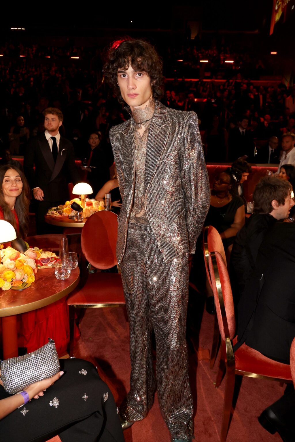 LOS ANGELES, CALIFORNIA - FEBRUARY 01: Sombr attends the 68th GRAMMY Awards at Crypto.com Arena on February 01, 2026 in Los Angeles, California. (Photo by Johnny Nunez/Getty Images for The Recording Academy)
