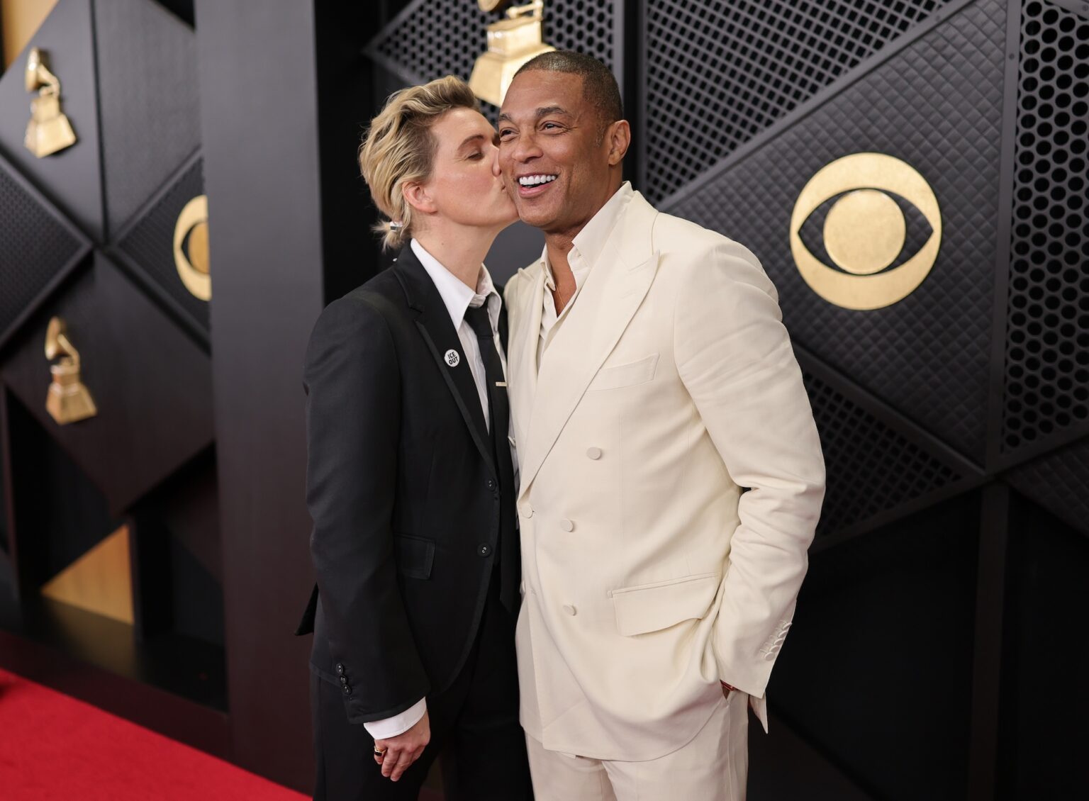 LOS ANGELES, CALIFORNIA - FEBRUARY 01: (L-R) Brandi Carlile and Don Lemon attend the 68th GRAMMY Awards on February 01, 2026 in Los Angeles, California. (Photo by Neilson Barnard/Getty Images for The Recording Academy)