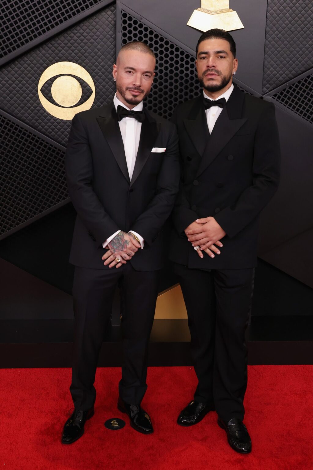 LOS ANGELES, CALIFORNIA - FEBRUARY 01: J Balvin and Ryan Castro attend the 68th GRAMMY Awards on February 01, 2026 in Los Angeles, California. (Photo by John Shearer/Getty Images for The Recording Academy)