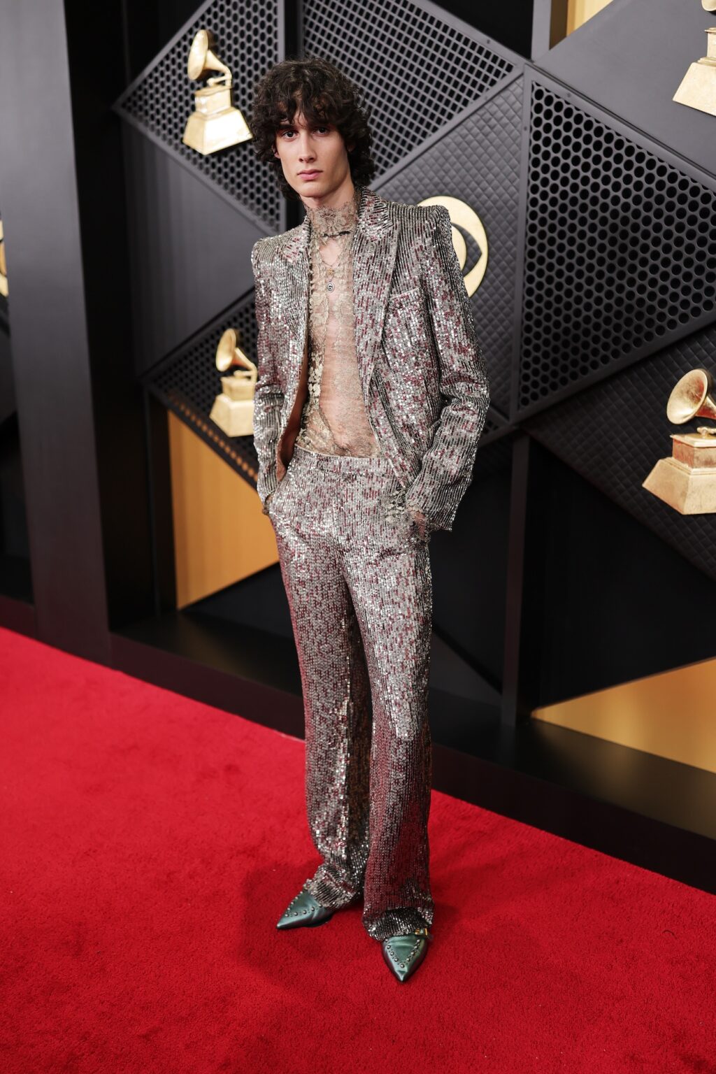 LOS ANGELES, CALIFORNIA - FEBRUARY 01: sombr attends the 68th GRAMMY Awards on February 01, 2026 in Los Angeles, California. (Photo by Neilson Barnard/Getty Images for The Recording Academy)