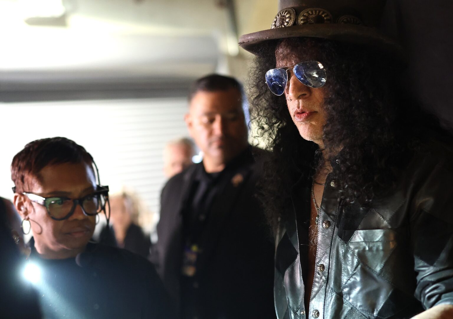 LOS ANGELES, CALIFORNIA - FEBRUARY 01: Slash attends the 68th GRAMMY Awards at Crypto.com Arena on February 01, 2026 in Los Angeles, California. (Photo by Monica Schipper/Getty Images for The Recording Academy)