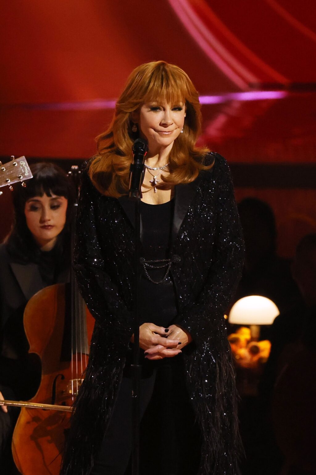 LOS ANGELES, CALIFORNIA - FEBRUARY 01: Reba McEntire performs onstage during the 68th GRAMMY Awards at Crypto.com Arena on February 01, 2026 in Los Angeles, California. (Photo by Kevin Winter/Getty Images for The Recording Academy)