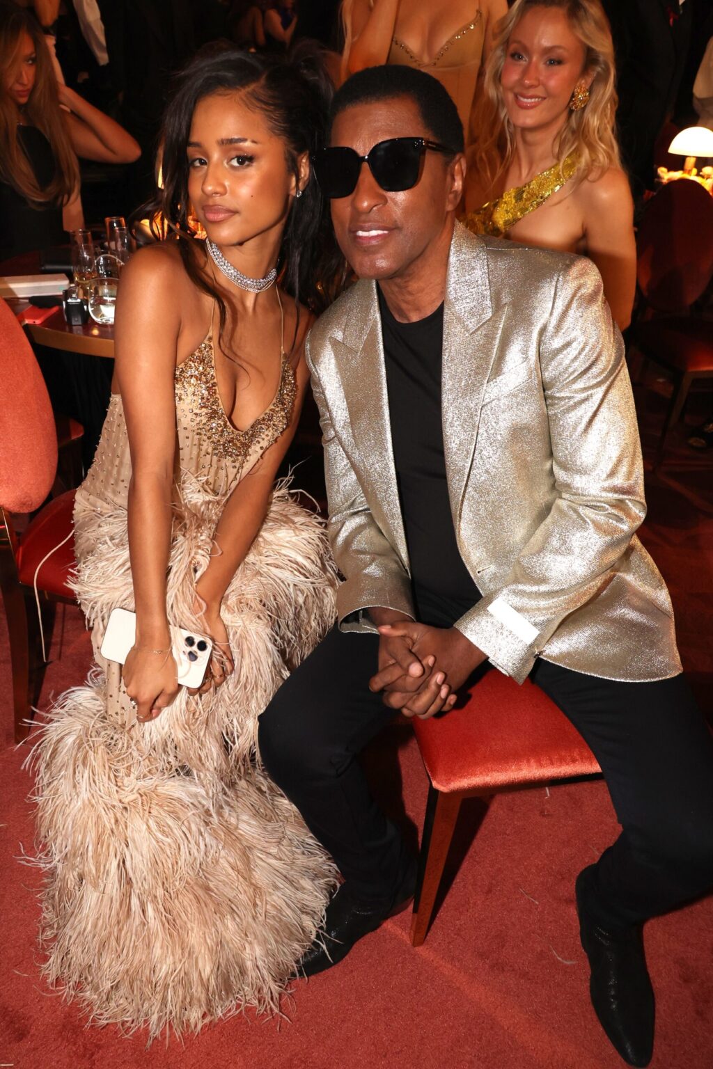 LOS ANGELES, CALIFORNIA - FEBRUARY 01: (L-R) Tyla and Babyface attend the 68th GRAMMY Awards at Crypto.com Arena on February 01, 2026 in Los Angeles, California. (Photo by Johnny Nunez/Getty Images for The Recording Academy)