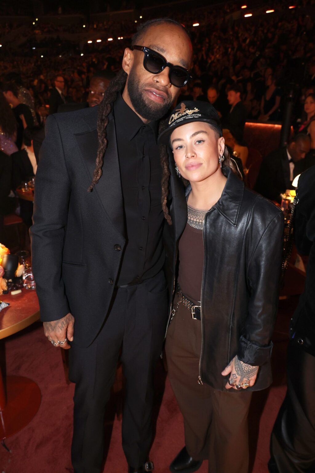 LOS ANGELES, CALIFORNIA - FEBRUARY 01: (L-R) Ty Dolla Sign and Tash Sultana attend the 68th GRAMMY Awards at Crypto.com Arena on February 01, 2026 in Los Angeles, California. (Photo by Johnny Nunez/Getty Images for The Recording Academy)