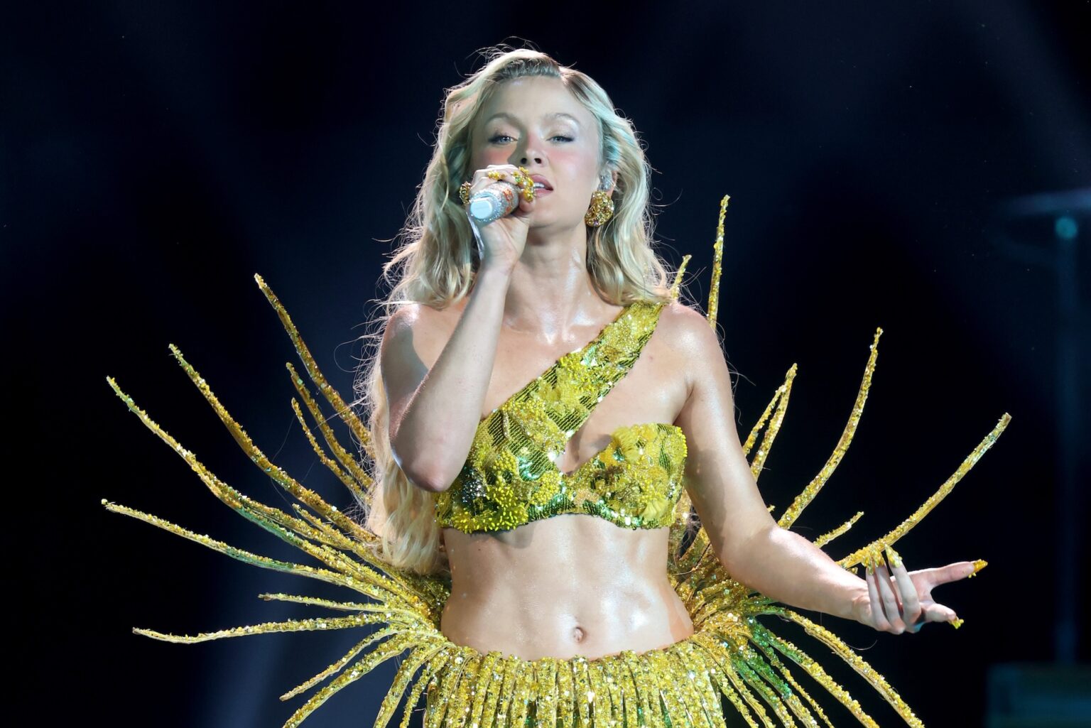 LOS ANGELES, CALIFORNIA - FEBRUARY 01: Zara Larsson performs onstage during the 68th GRAMMY Awards Premiere Ceremony at Peacock Theater on February 01, 2026 in Los Angeles, California. (Photo by Matt Winkelmeyer/Getty Images for The Recording Academy)