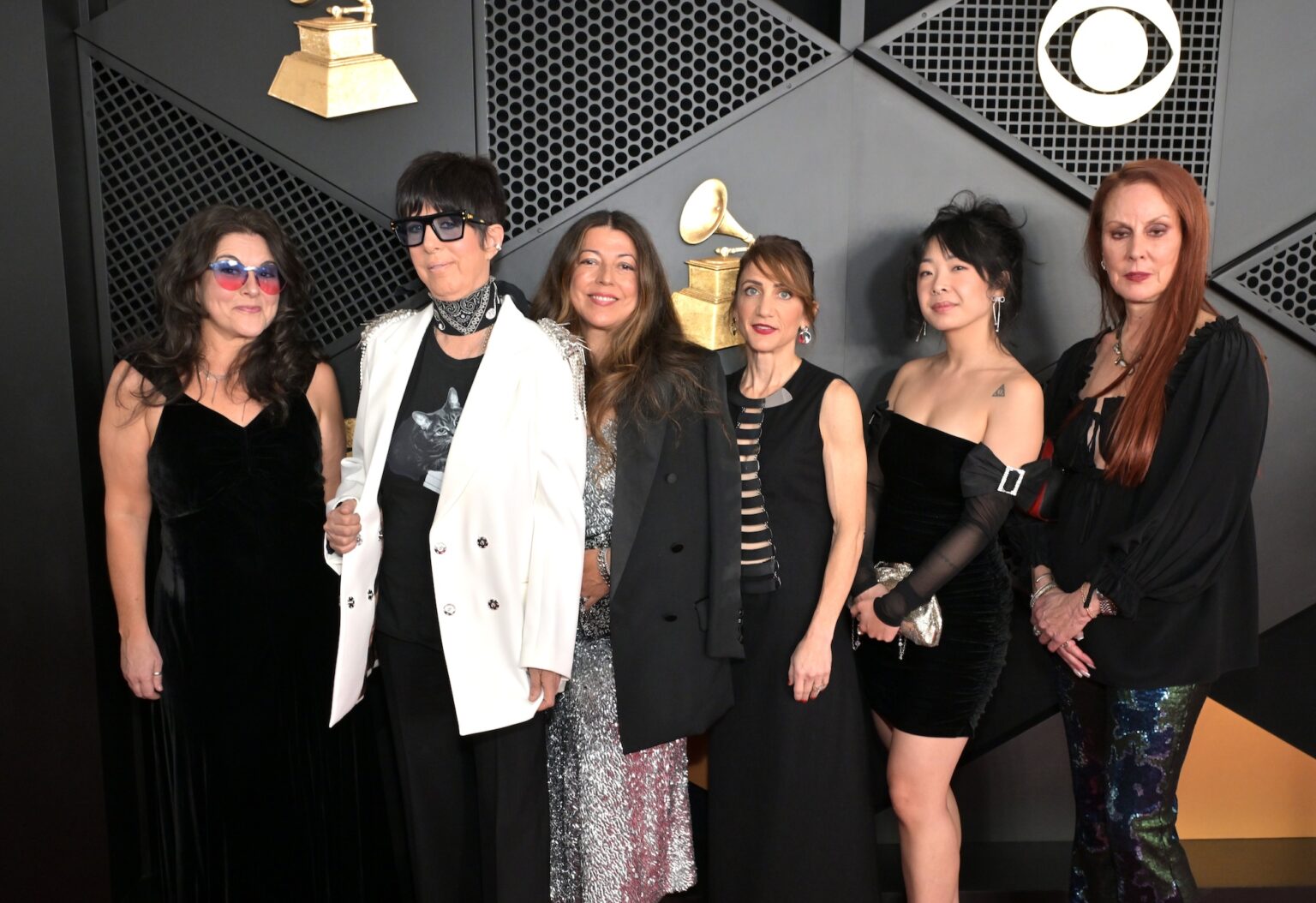 LOS ANGELES, CALIFORNIA - FEBRUARY 01: Dava Whisenant, Diane Warren, Michele Farinola, Bess Kargman, and Risa Shapiro attend the 68th GRAMMY Awards on February 01, 2026 in Los Angeles, California. (Photo by Lester Cohen/Getty Images for The Recording Academy)